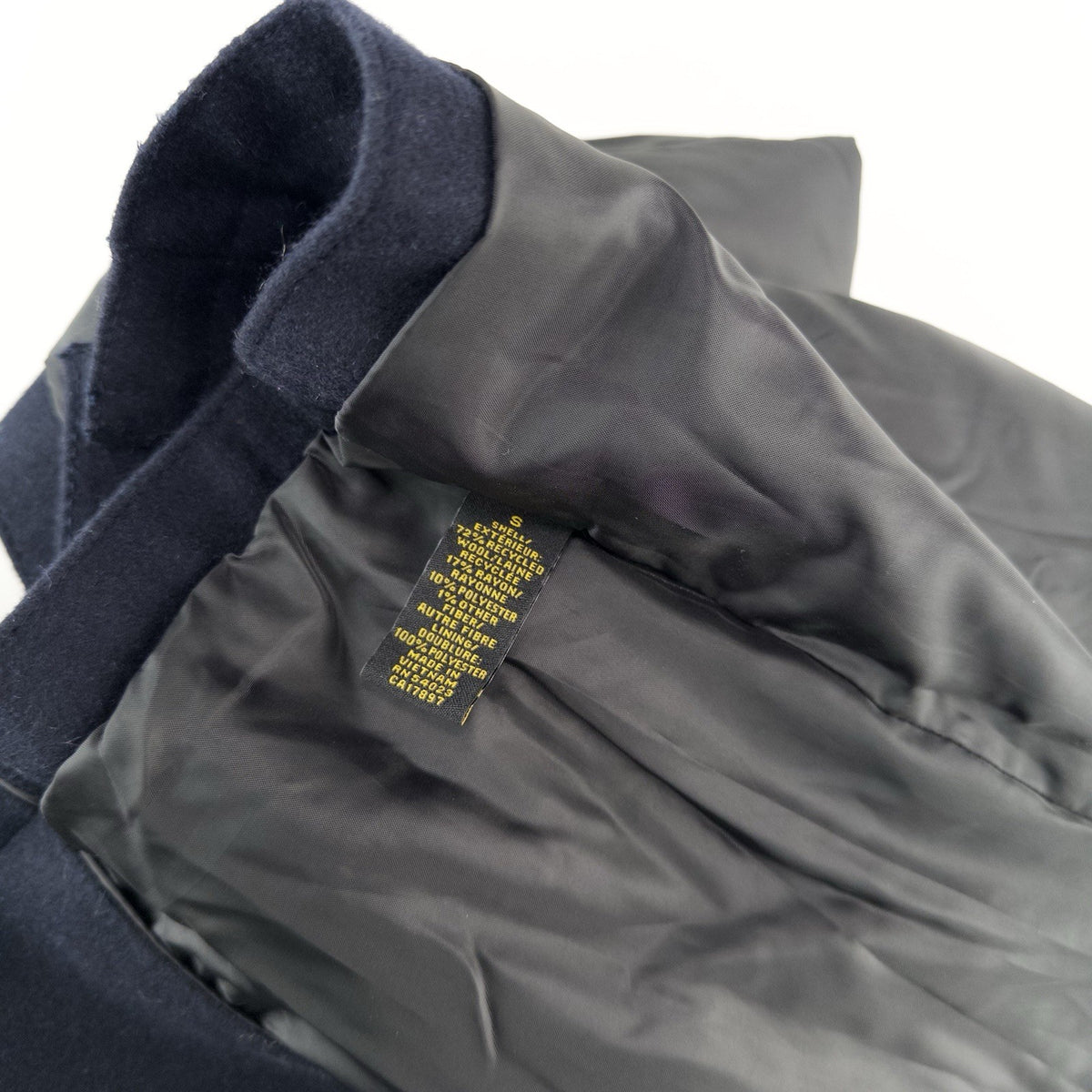 Old Navy Kids Small Navy Blue Wool Blend Peacoat Jacket *Missing Button