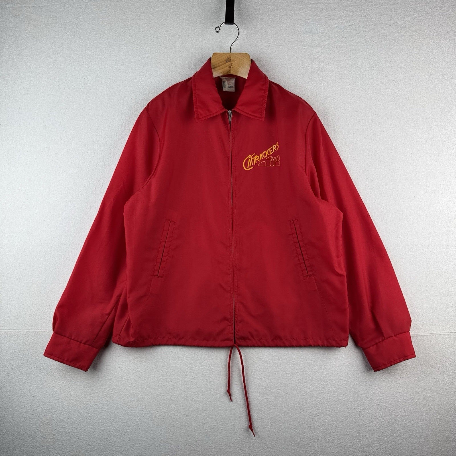 80’s Vintage CatTrackers 4WD Club Coach Light Jacket Red Men’s Large