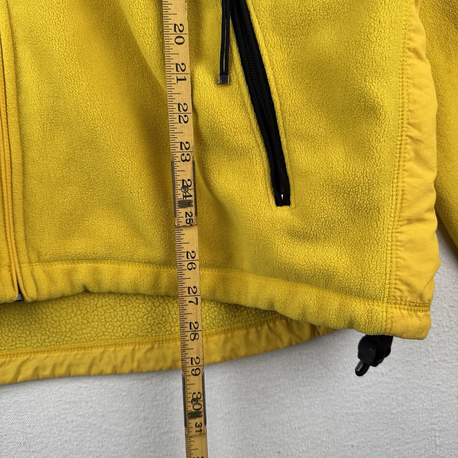 90’s Vtg Polo Sport Ralph Lauren Yellow Fleece Full Zip Jacket Mens XL Hood