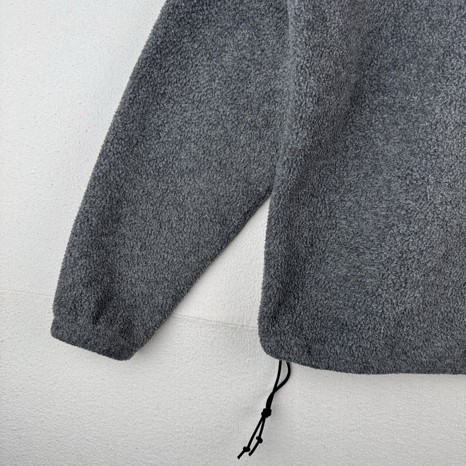 90s Vtg J.Crew Oarsman Men’s Medium 1/4 Zip Gray Fleece Pullover Made USA *Read