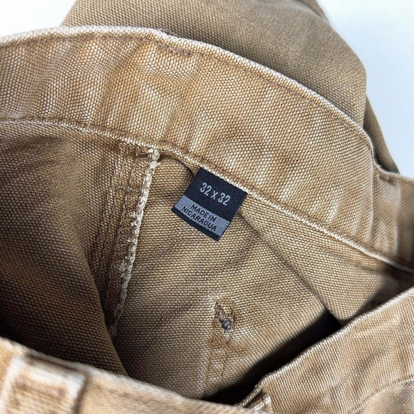 Carhartt Pants Men’s 32x32 Carpenter B11 BRN Wide Leg Brown Duck Canvas Workwear