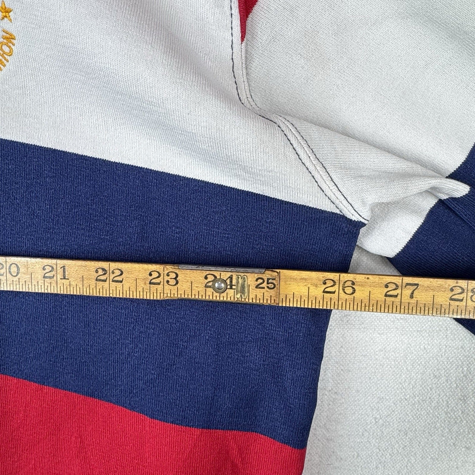 90’s Vtg Lands End USA Rugby Football Union Stripe Shirt Mens XL Made USA *Read