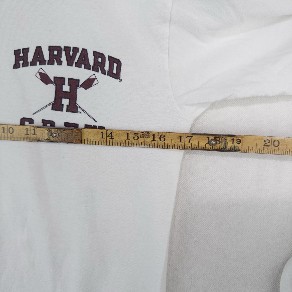 Champion Harvard Crew Long Sleeve T-shirt Oars Graphic Men’s Small White