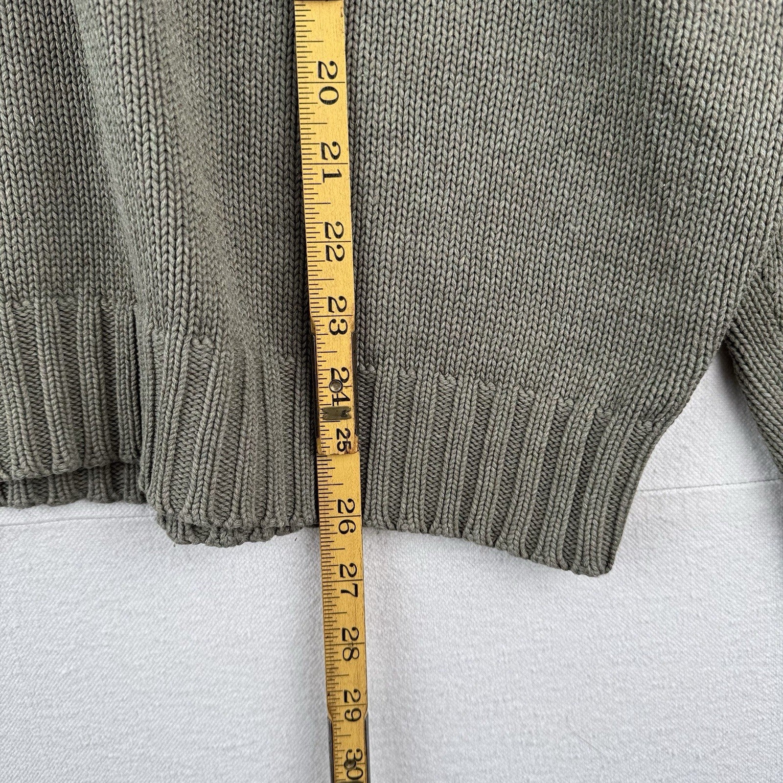 90s Vintage Polo Ralph Lauren Men’s 2XL Olive Marled Knit Sweater 100% Cotton