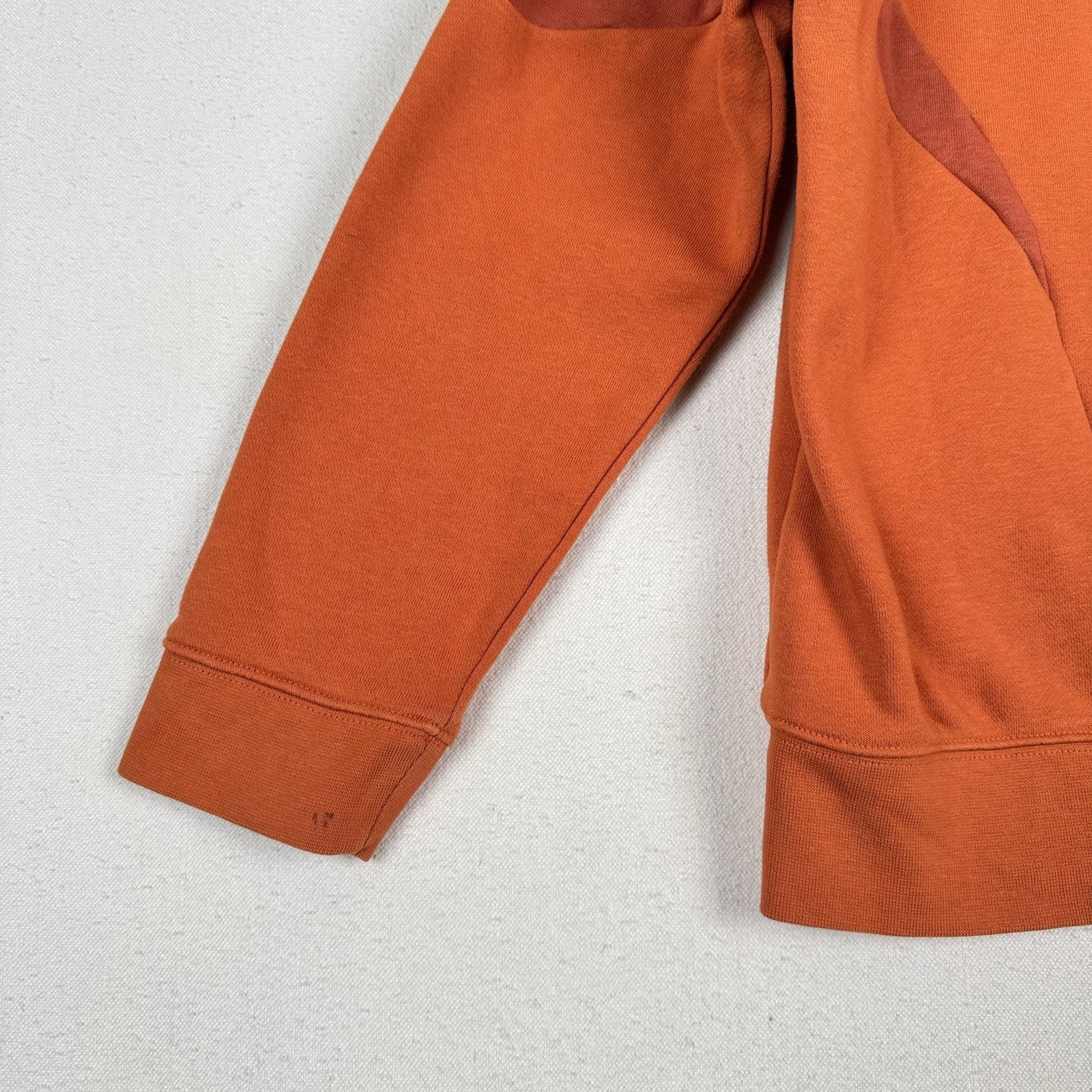Nike Air Kids Medium Orange Cotton Blend Crew Neck Sweatshirt Reflective Logo