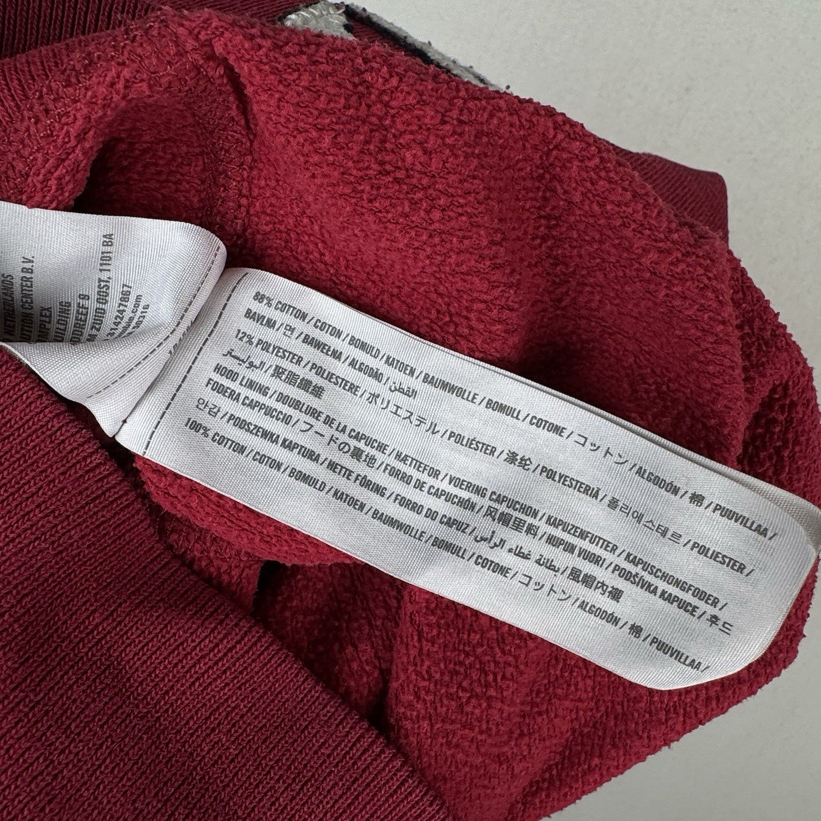 Abercrombie & Fitch A&F Spellout Hoodie Men’s XL Red Jacket Full Zip *Read