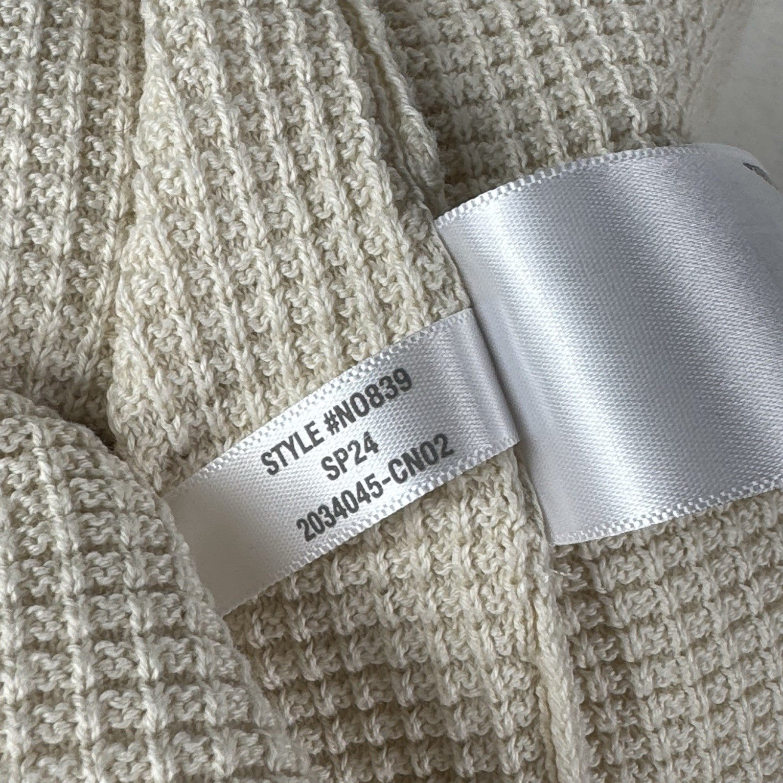 Madewell Men’s Johnny Collar Waffle Knit Polo Sweater Size Small 100% Cotton