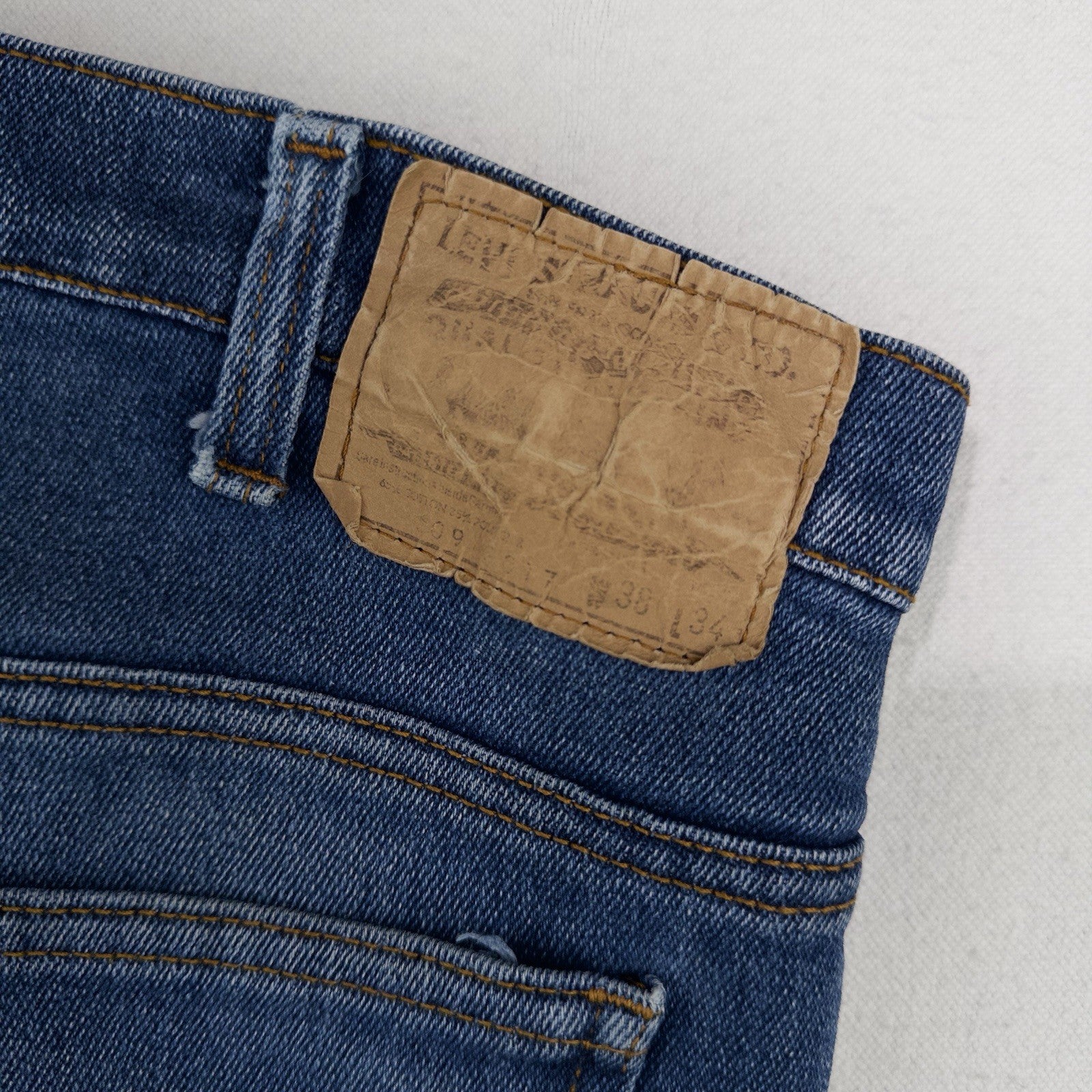 80’s Vtg Levi's 509-2017 Straight Leg Regular Fit Blue Denim Jeans Size 38x30