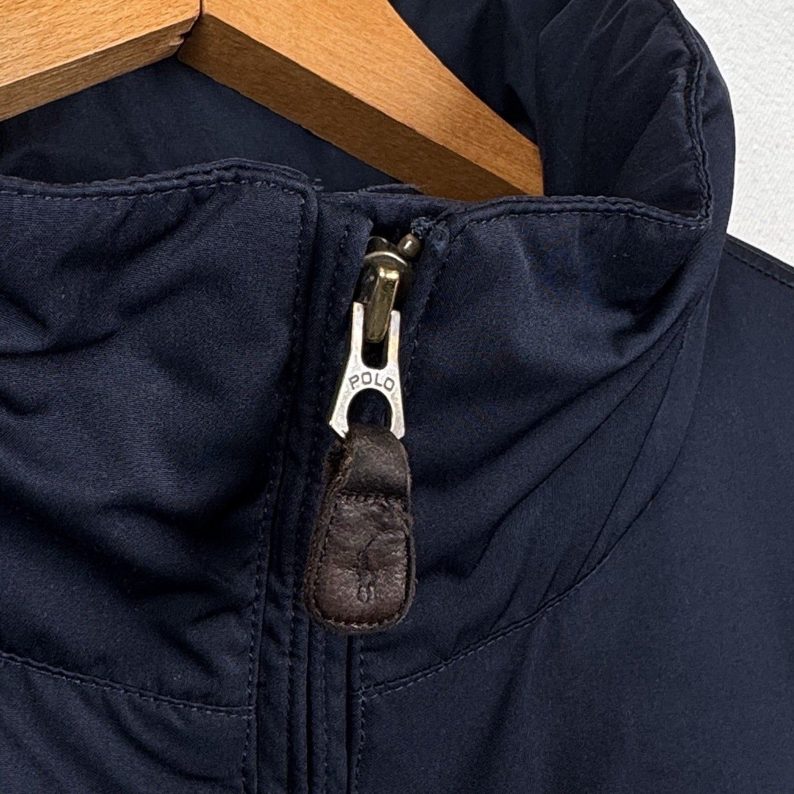 Vtg Polo Ralph Lauren 2XL Stowaway Hood Fleece Lined Harrington Bomber Jacket