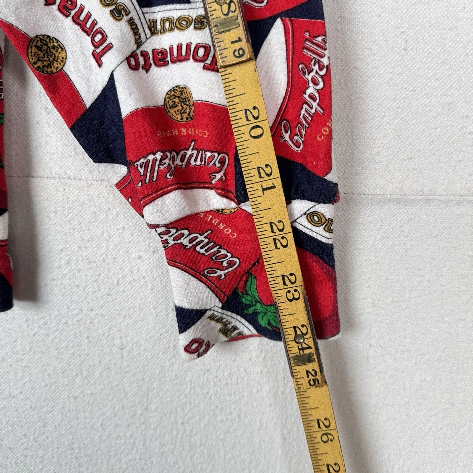 Vtg Campbell’s Tomato Soup Pop Art 60s Andy Warhol Soup Can Turtleneck XL USA