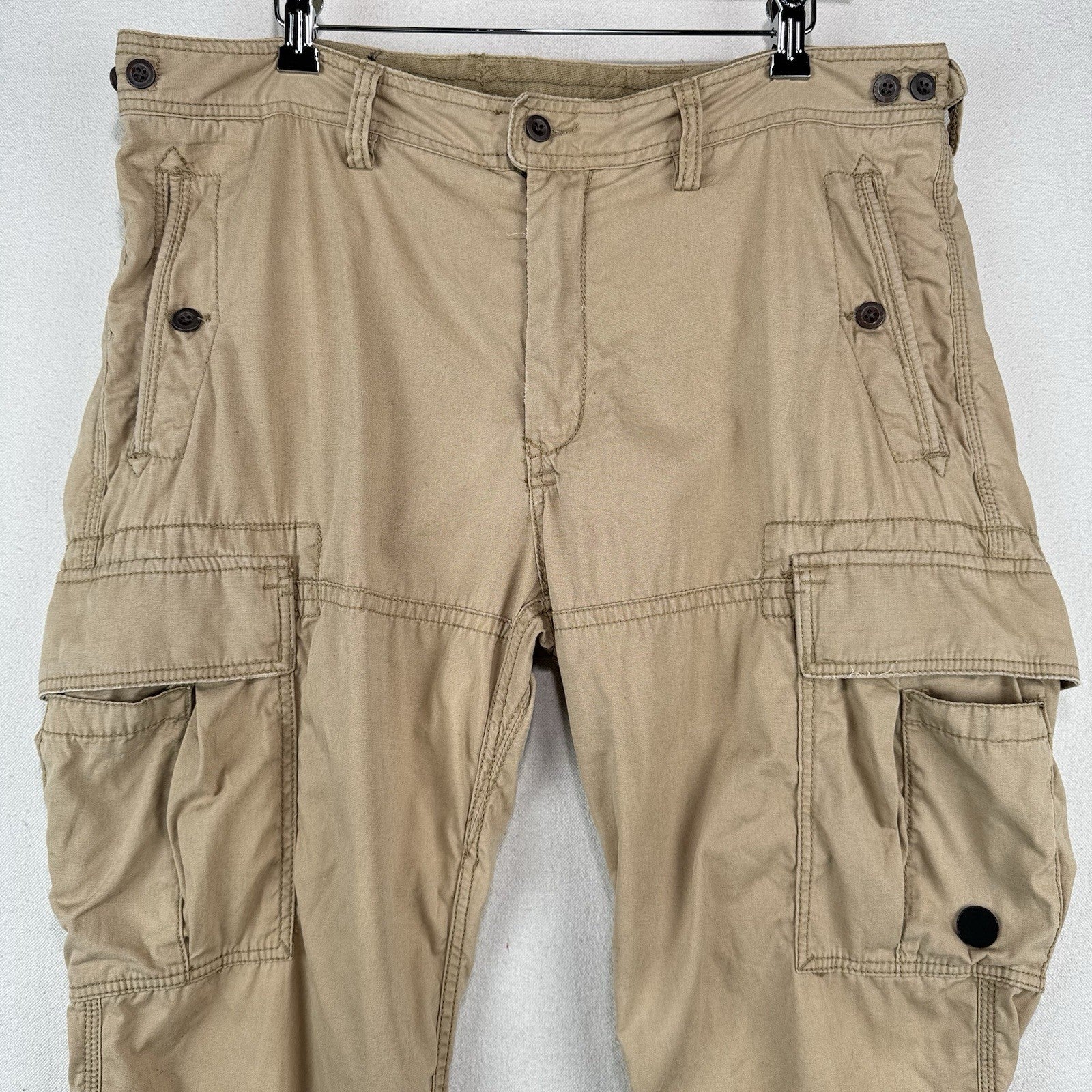 90’s Vtg Polo Ralph Lauren Men’s 36x30 Pocket Cargo Pants Military Beige M-51