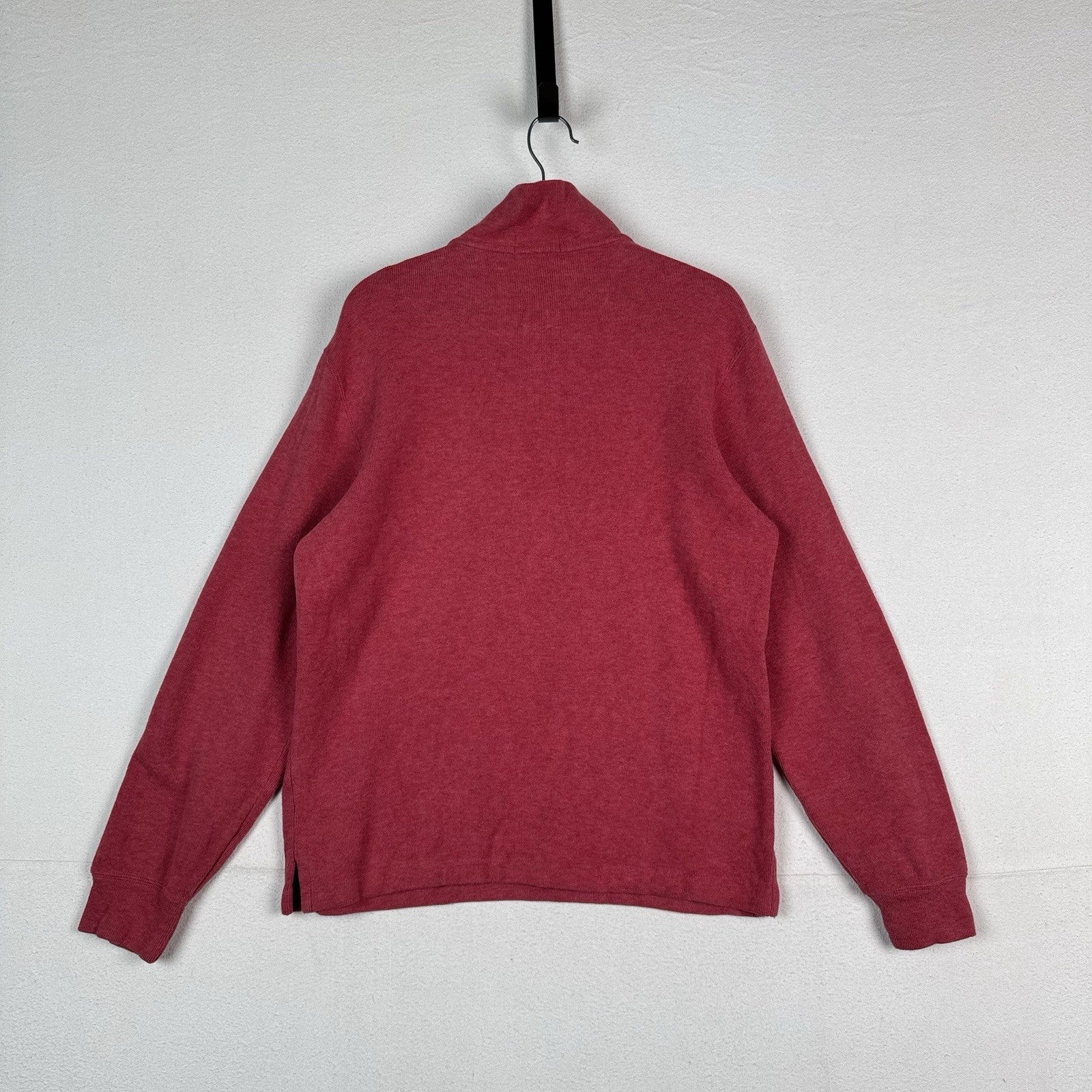 Polo Ralph Lauren Sweater 1/4 Zip Mens Medium Red Pullover Soft Touch