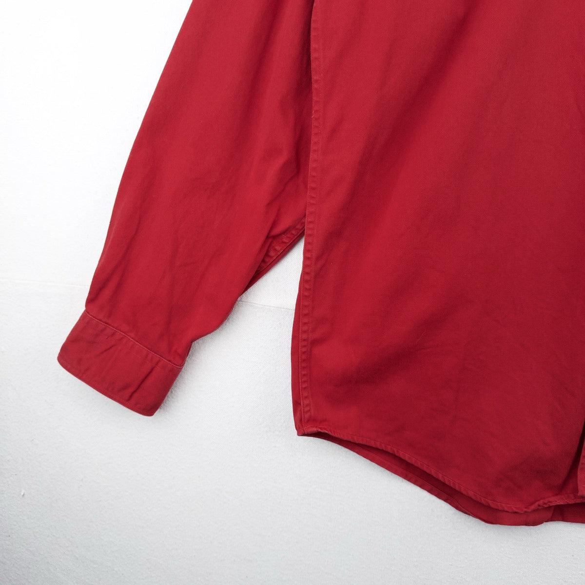 90’s Vtg J.Crew Oarsman Button Down Shirt Men’s XL Red Twill Long Sleeve USA