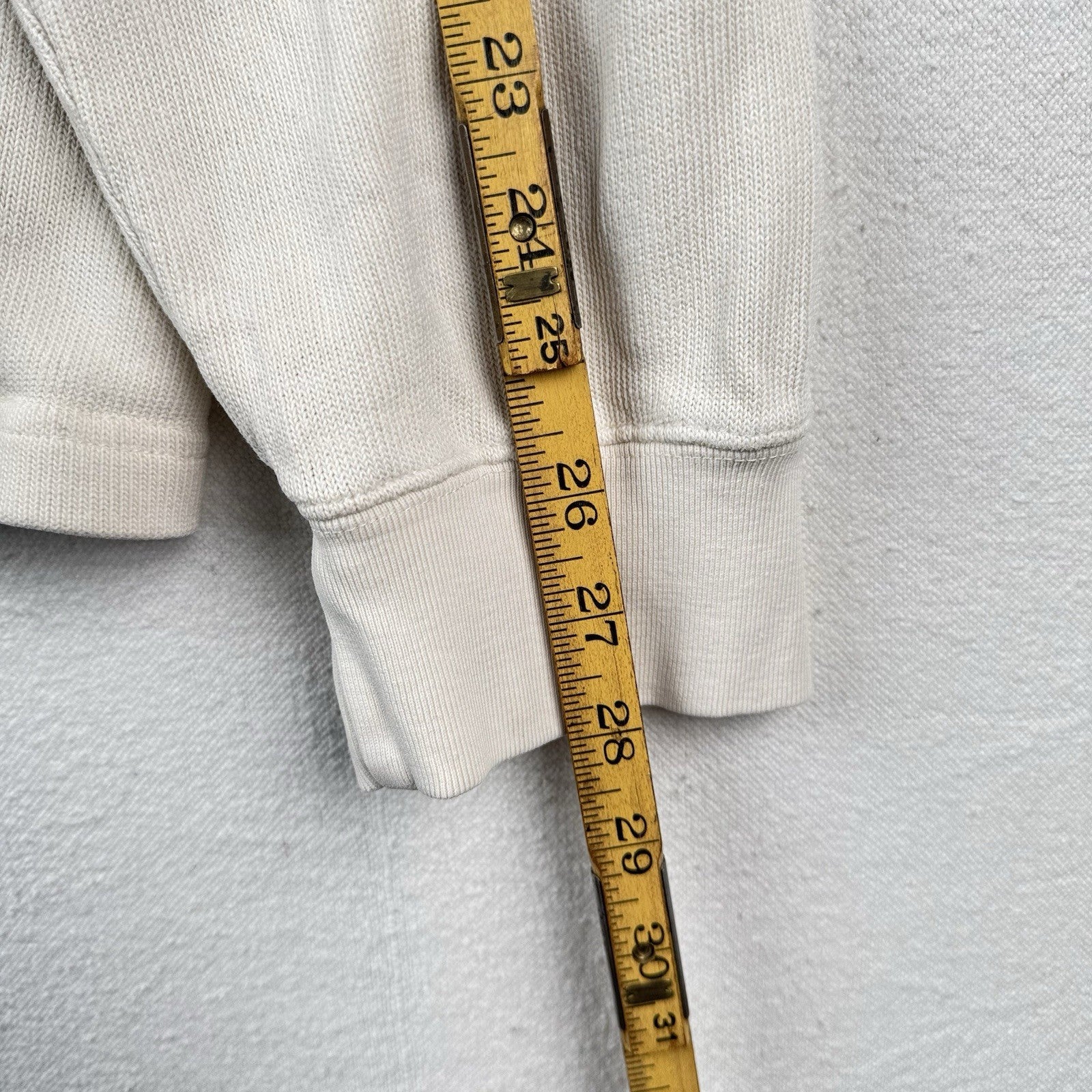 90’s Vtg Polo Sport Sportsman Ralph Lauren Men’s XL Beige Cream 1/4 Zip Sweater