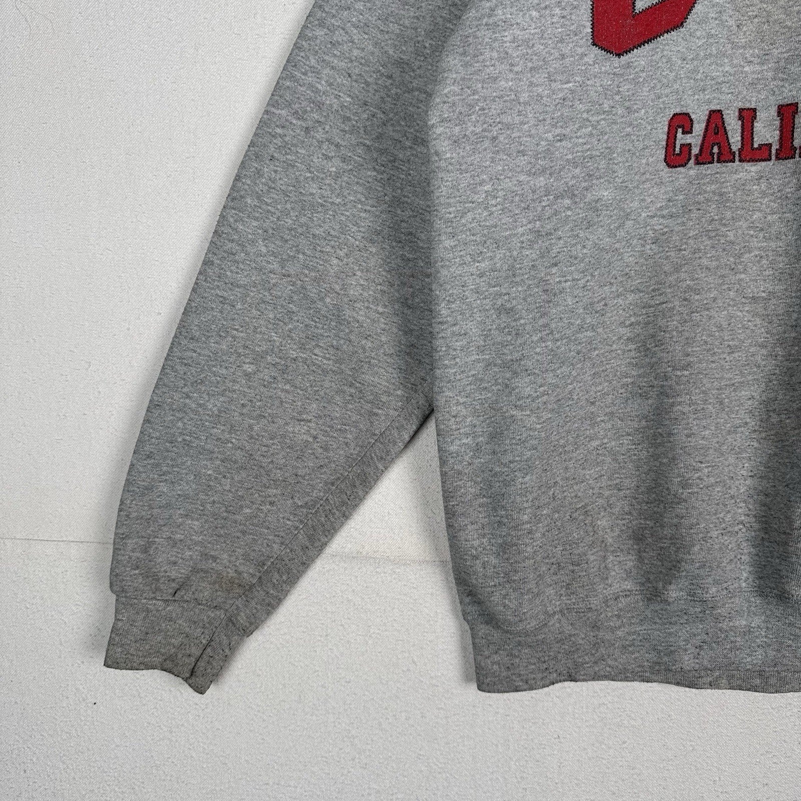 Vintage USA California Crew Sweatshirt Grey Men’s Large Made In USA *Distressed