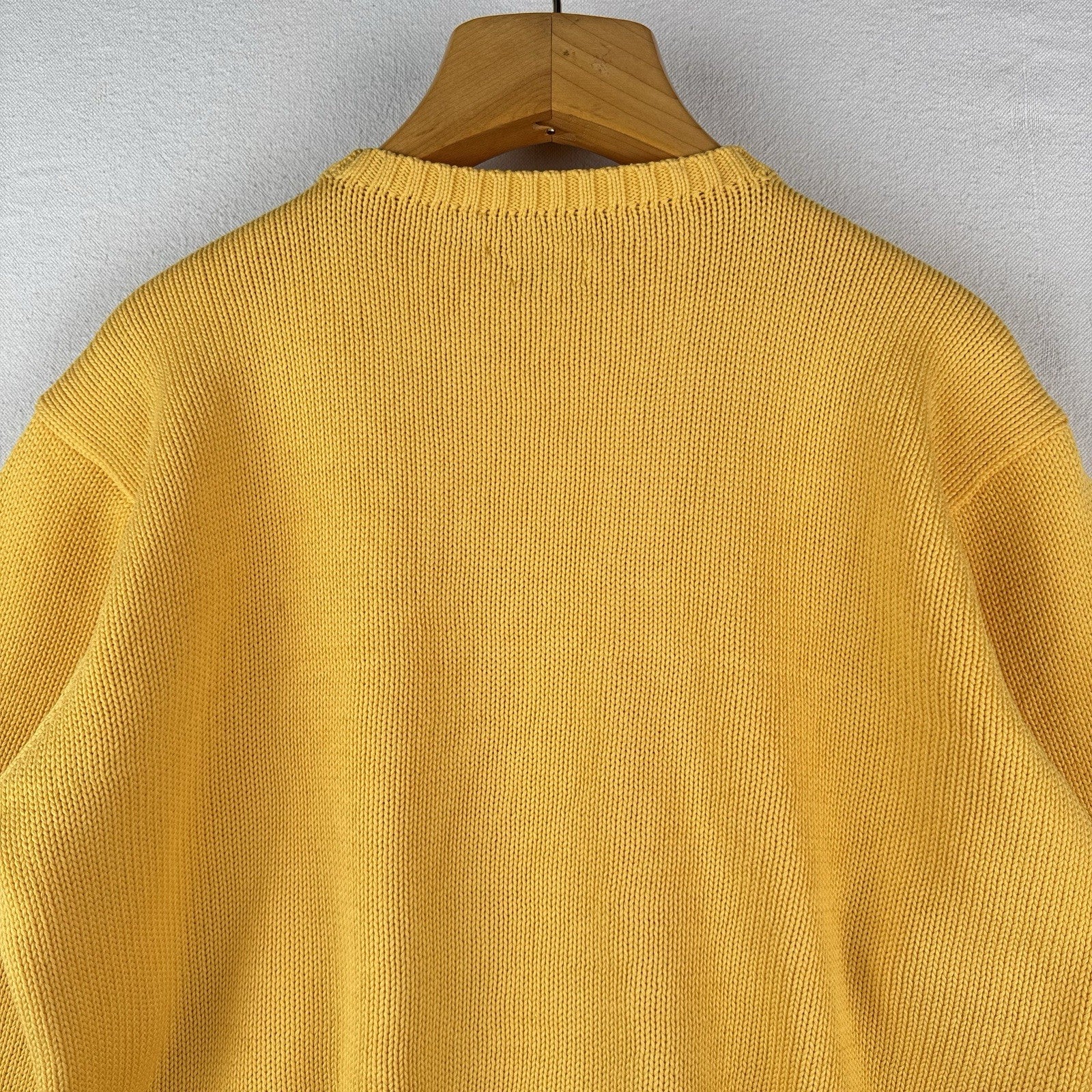90’s Vintage Polo Ralph Lauren Sweater Men’s Large Yellow Knit Cotton *Read