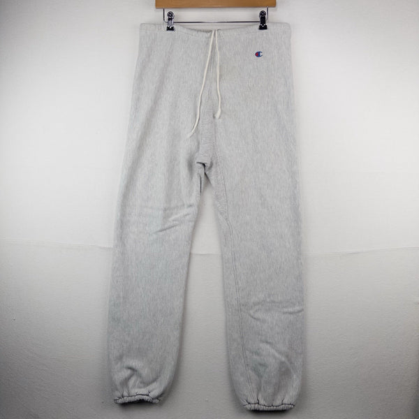 80's Vtg Champion Reverse Weave XL Gray Blank Sweatpants Crotch Gusset USA