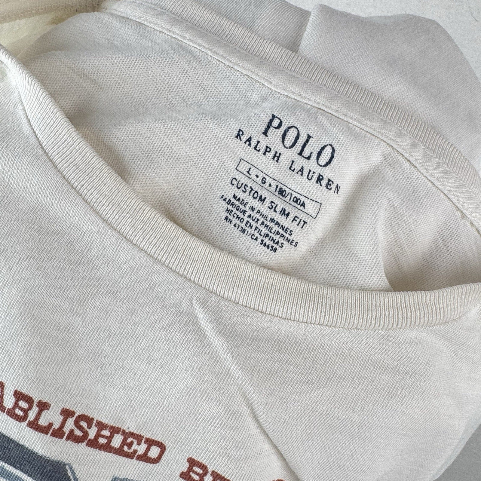 Polo Ralph Lauren Men’s Large T-shirt Polo Dry Goods And Supplies PRLC Slim Fit
