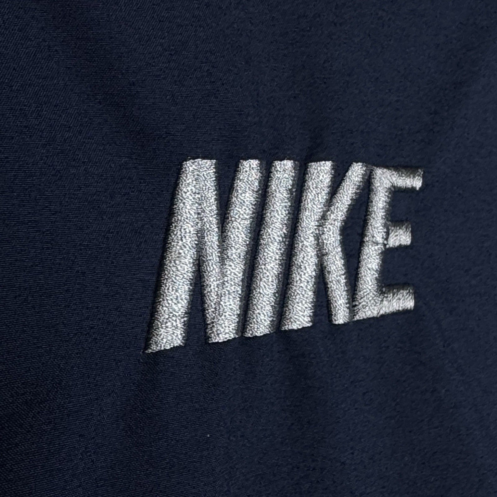 Vintage 90s Nike Jacket Mens XL Navy Blue Full Zip Nylon Windbreaker Jacket