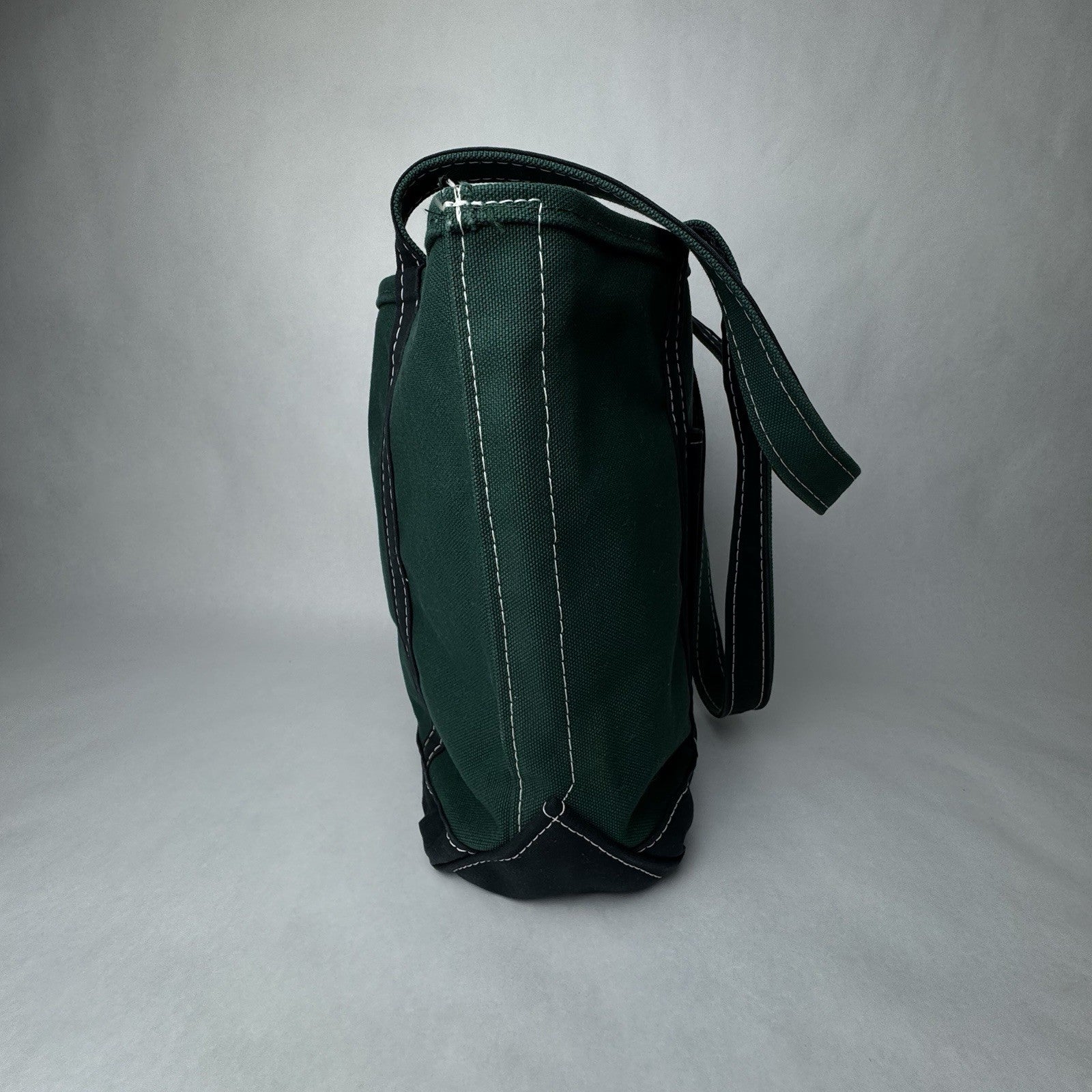 L.L. Bean Two-Tone Boat & Tote Bag Green And Navy Blue Made in Usa Size Large