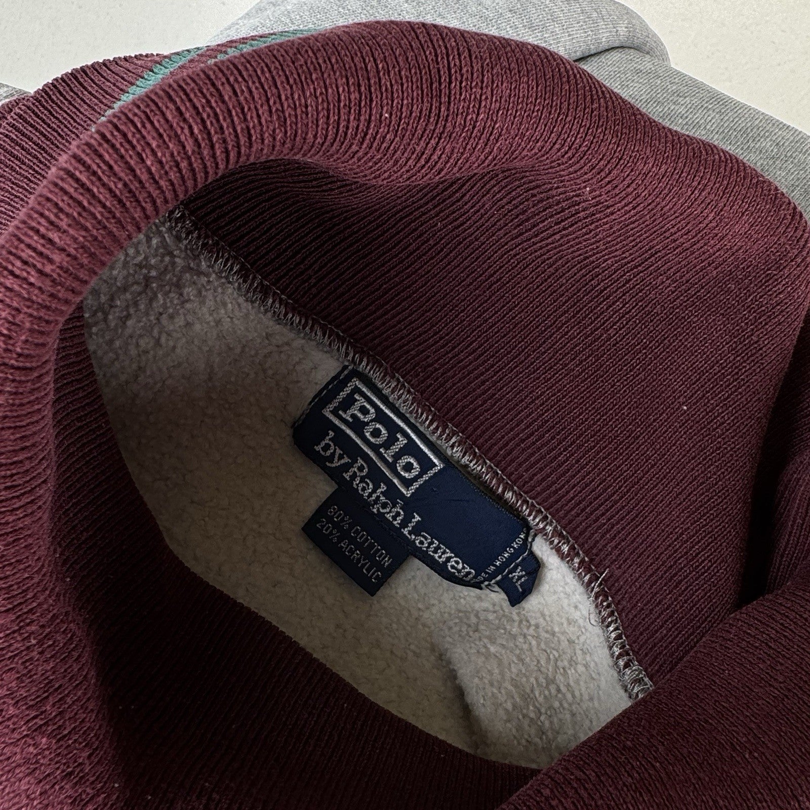 80’s Vintage Ralph Lauren Men’s XL Scribble Logo Sweatshirt Turtleneck *Read