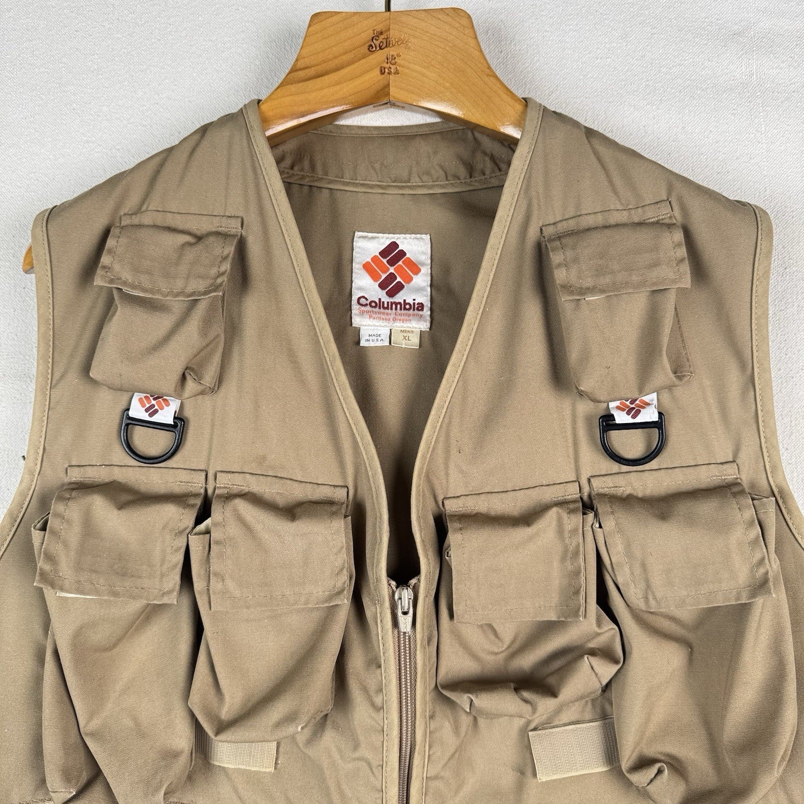 Vintage 80’s Columbia Sportswear 15 Pocket Fly Fishing Vest Men’s XL Made In USA