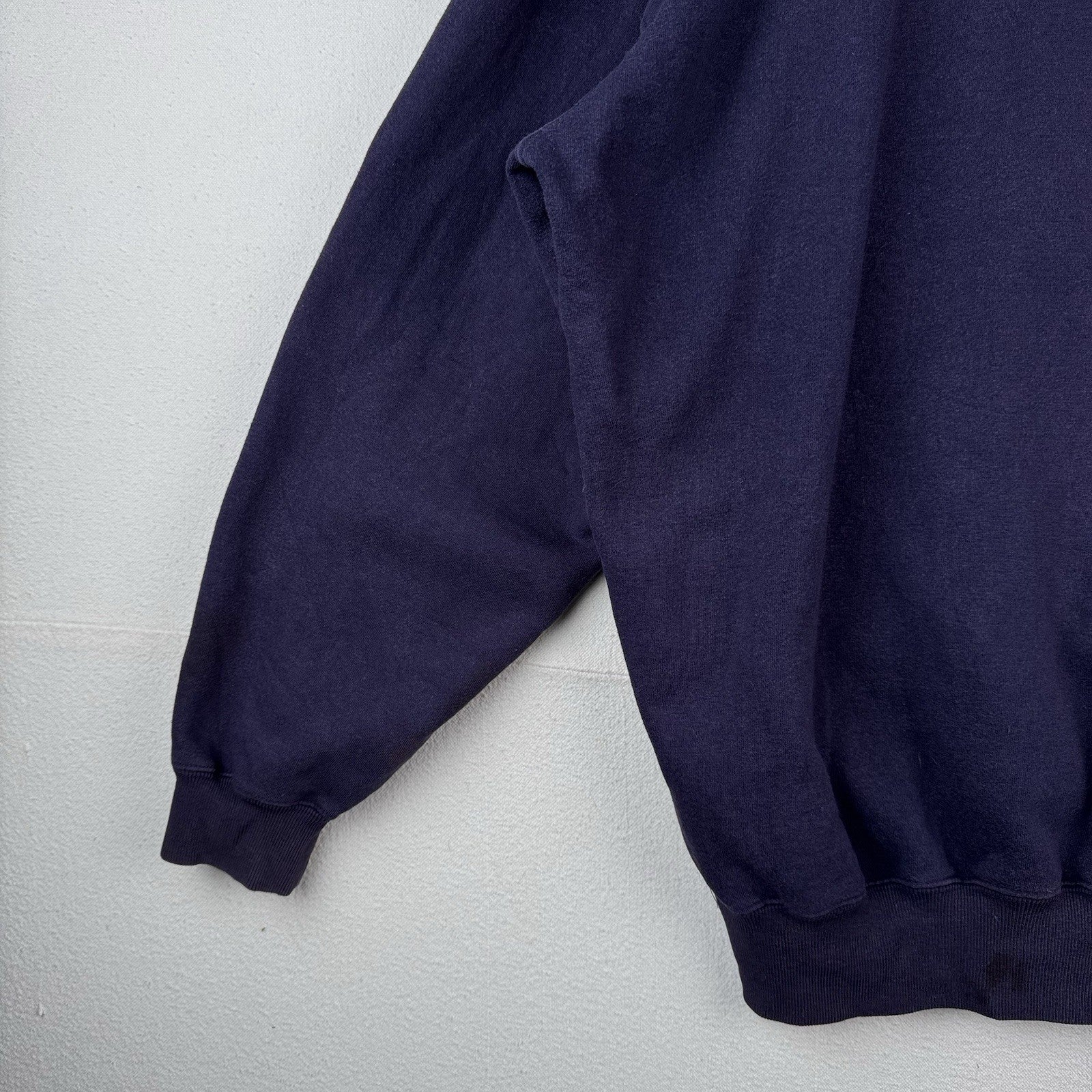 90’s Vtg GAP Athletic Hoodie Men Large Blue Button Drawstring Faded Distressed