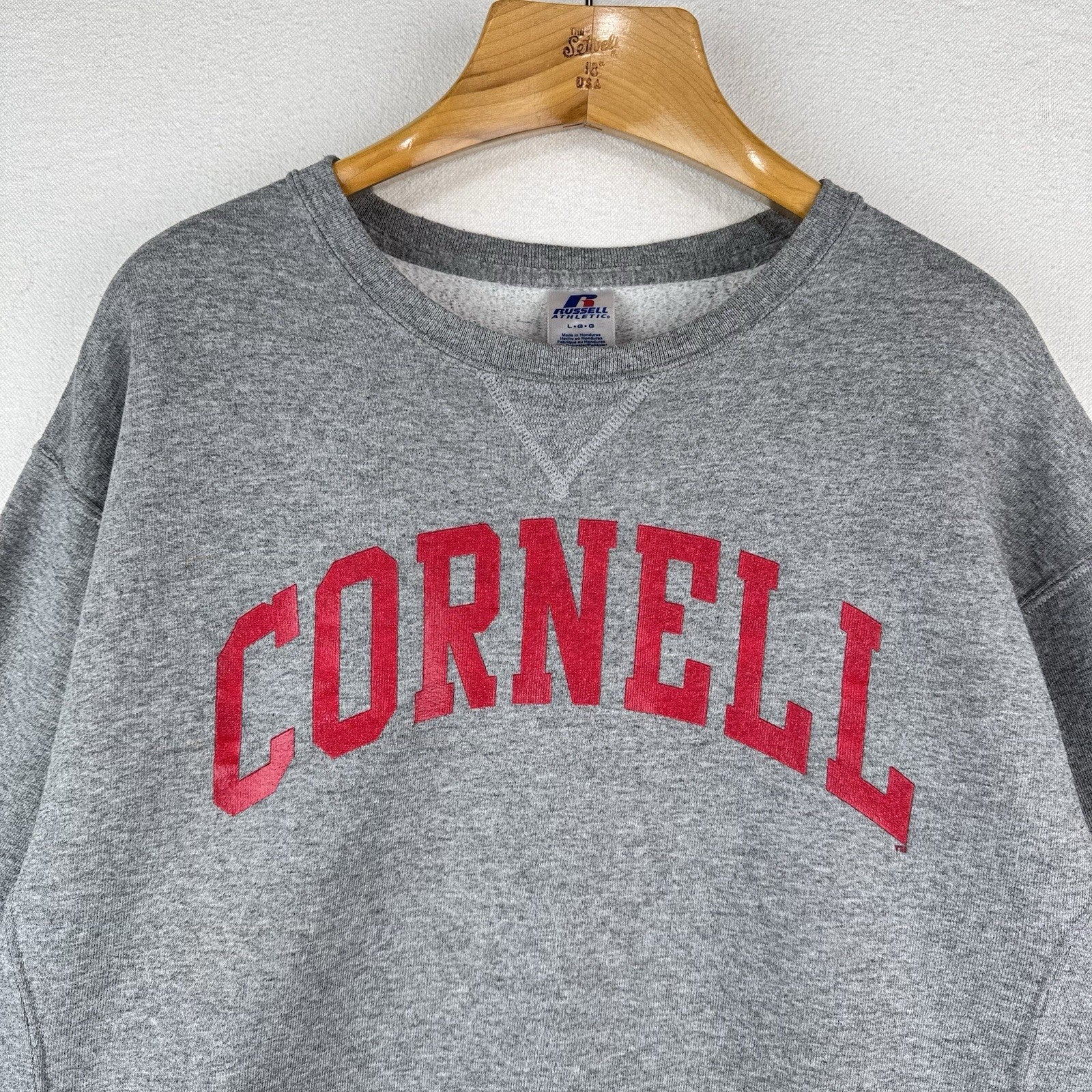 Vintage Russell Athletic Cornell University Crewneck Sweatshirt Men’s L Gray