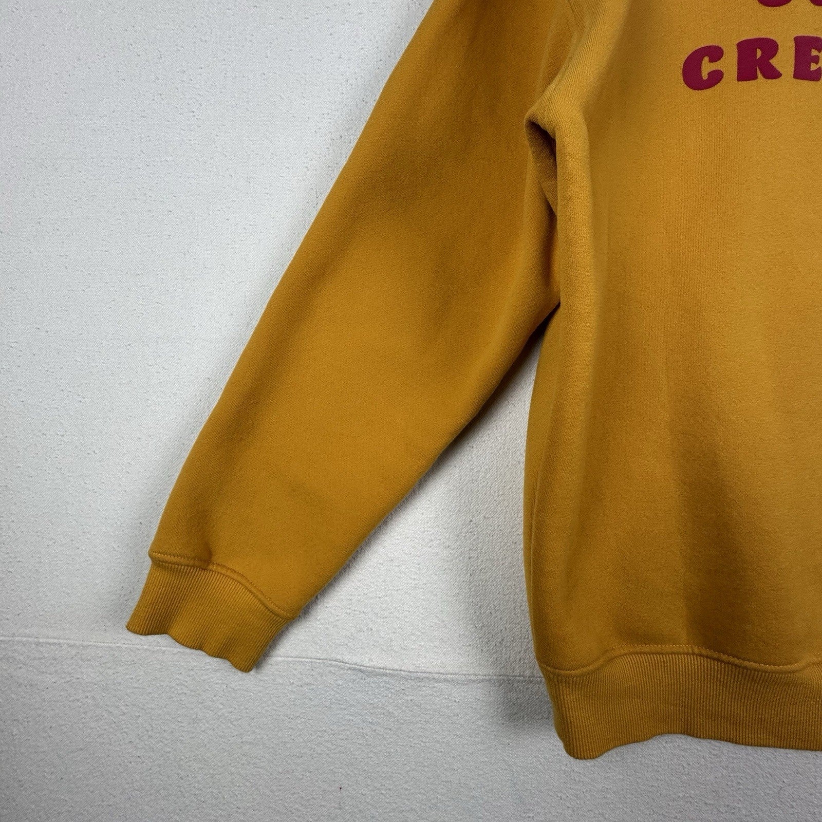 VietFive Coffee Crewneck Sweatshirt Mens Medium Yellow Cozy Soft Kangaroo Pocket