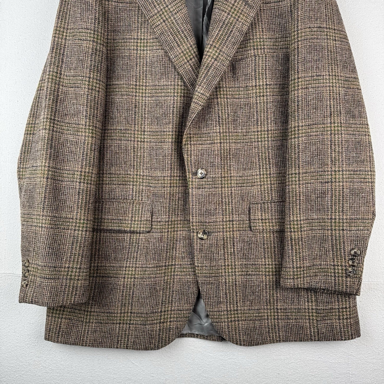 The Andover Shop Plaid Tweed Wool Blazer Jacket Sport Coat Men’s 42 21”x30” USA