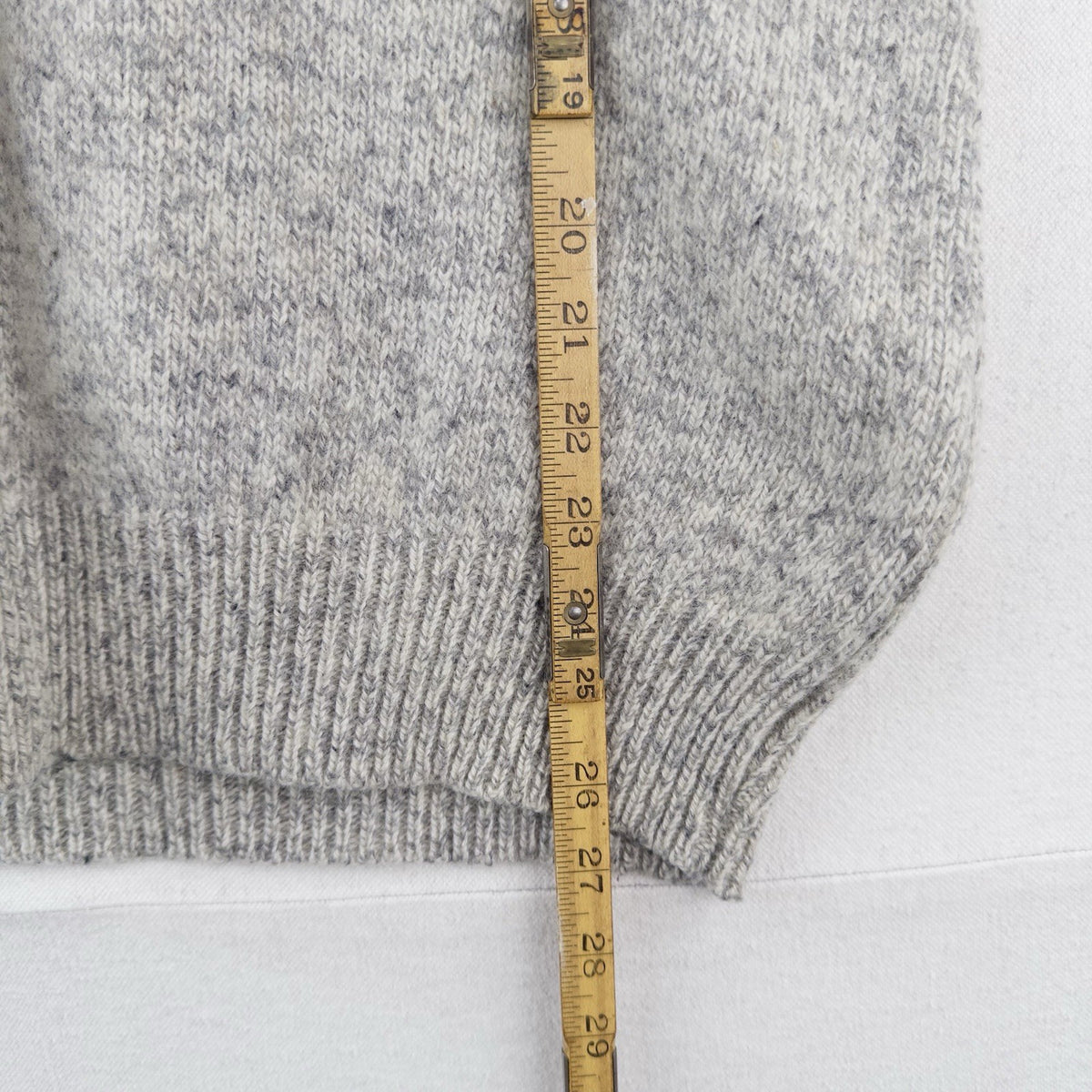 80’s Vtg Eddie Bauer Wool Shawl Collar Sweater Pullover Men's L Beige USA