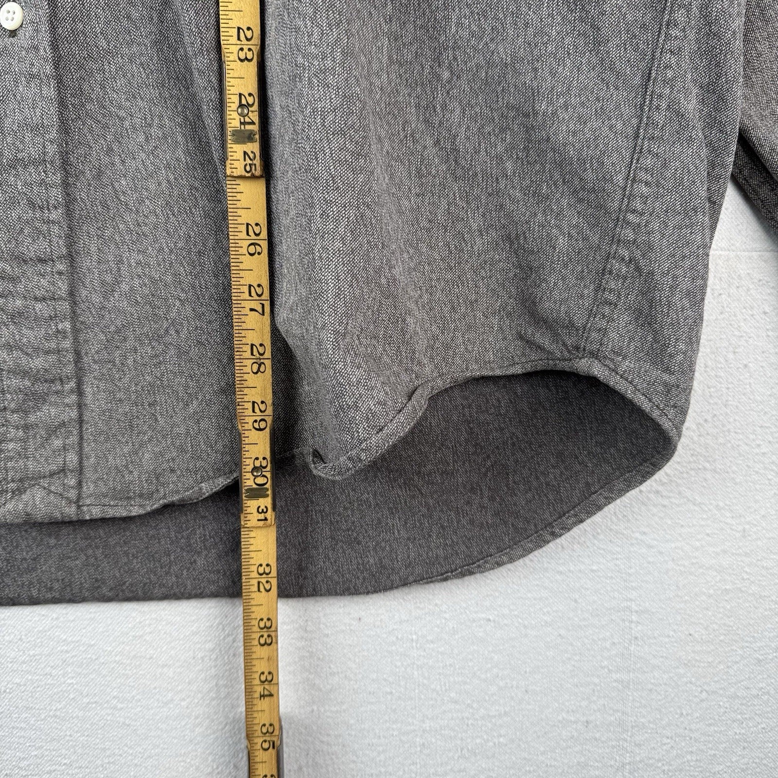 90’s Vintage Polo Ralph Lauren Men’s XL Cotton Workshirt Grey Brown