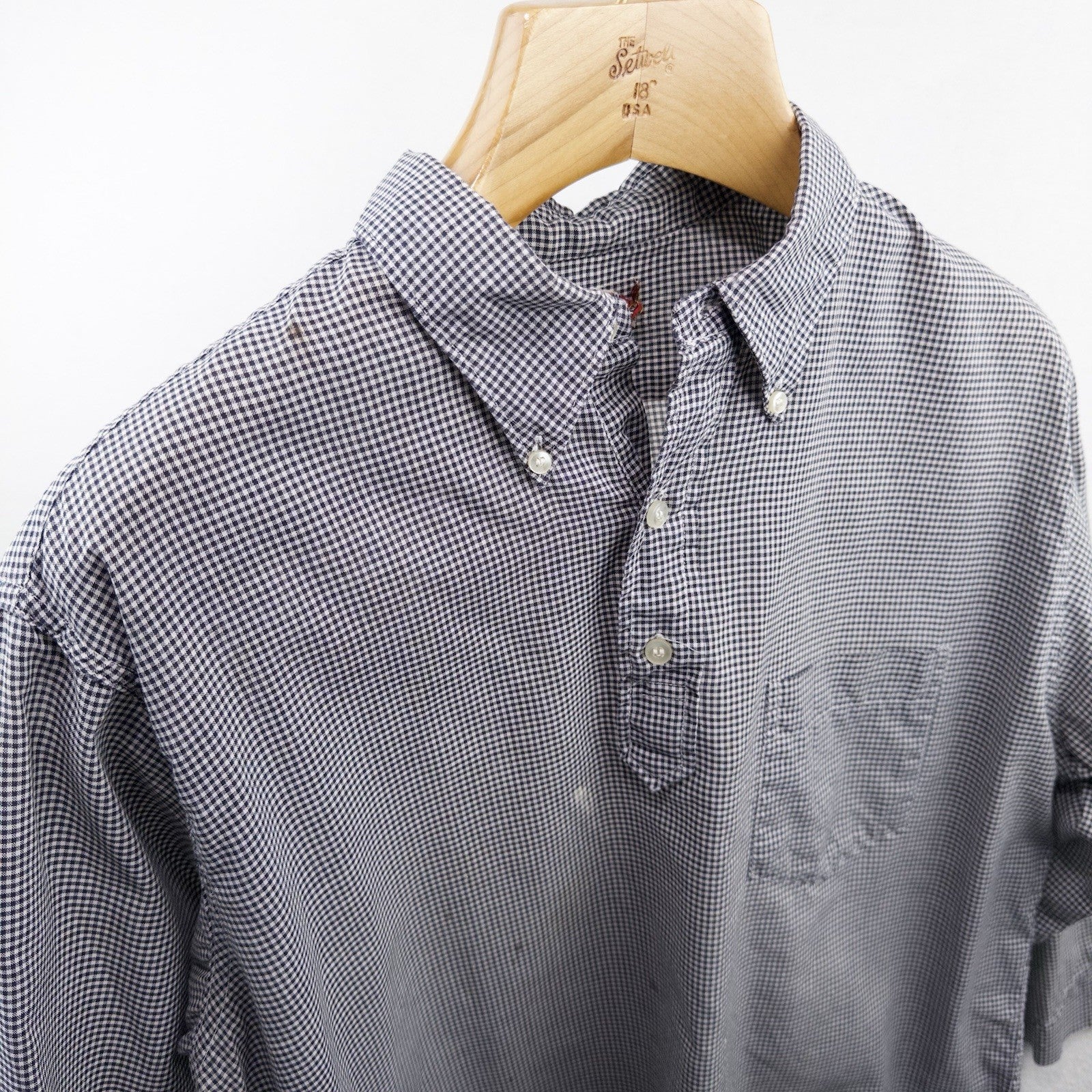 50’s Vtg McGregor Shirt Men’s L (16-17) Golden Key Tunic Popover Shirt Gingham