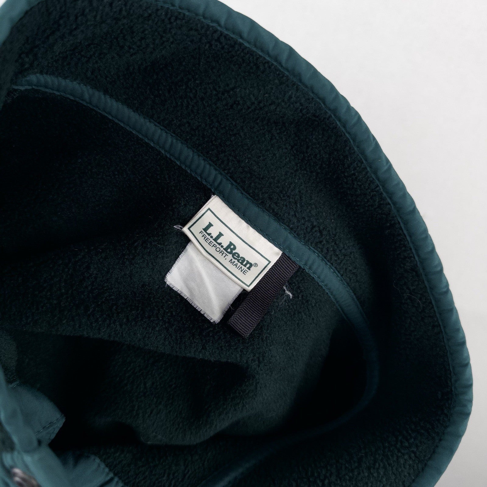 80’s Vtg LL Bean Snap Green Fleece Cursive Logo Pullover Men’s 2XL (54) USA