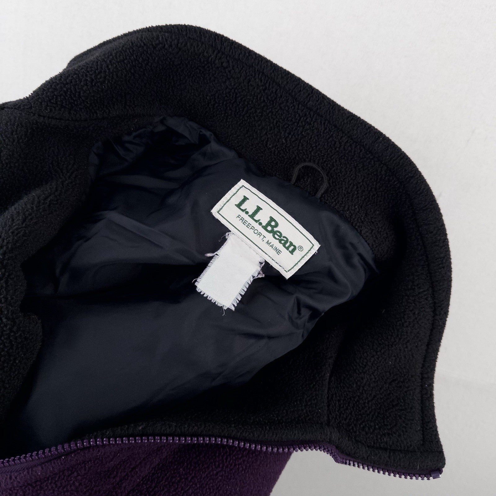 80’s Vtg LL Bean Embroidered Lined Fleece 1/4 Zip Jacket Purple Women’s XL