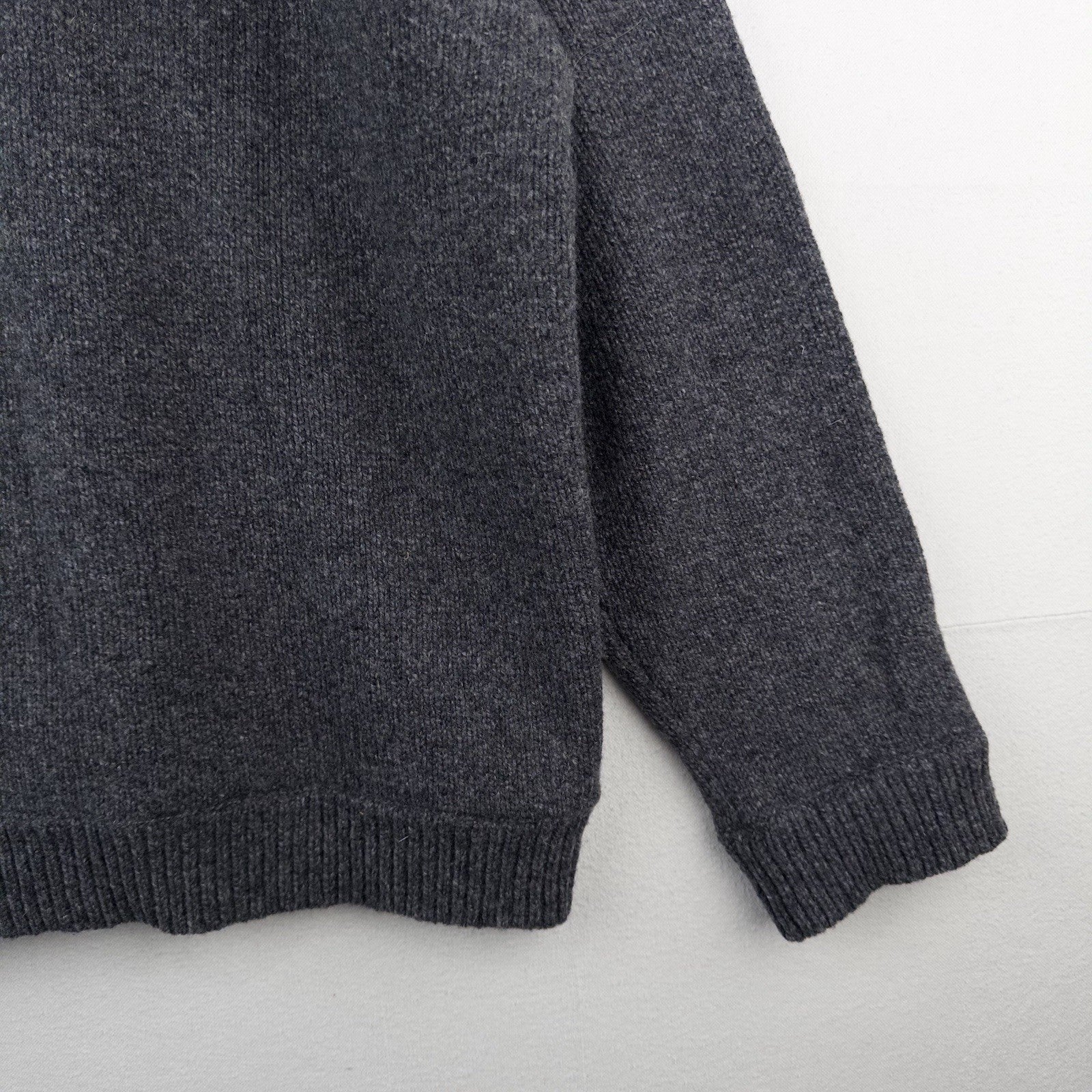 New L.L.Bean Classic Ragg Lambswool Cardigan Full-Zip Flannel Lined Men 3XL Gray