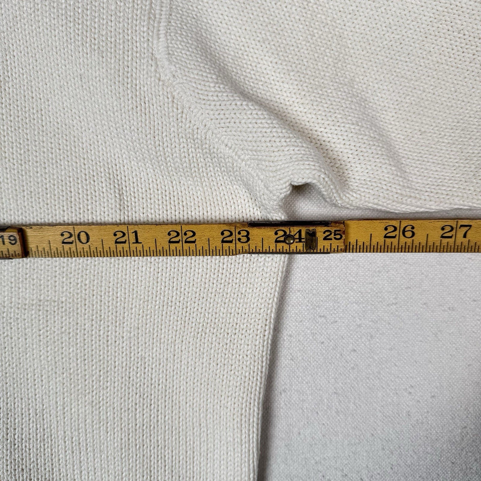 Vintage Tommy Hilfiger Men’s XL Knit Cotton Crewneck Sweater White