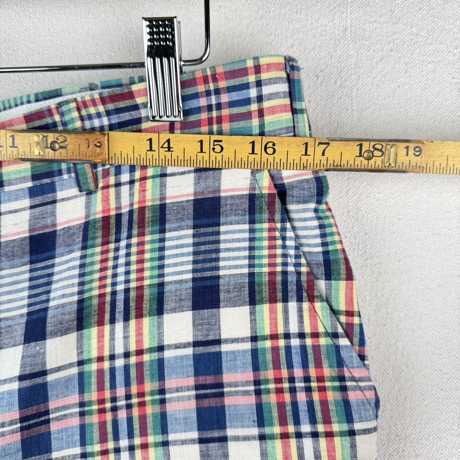 80’s Vintage Brooks Brothers Madras Plaid Chino Pants Men’s 32x28 Made In USA