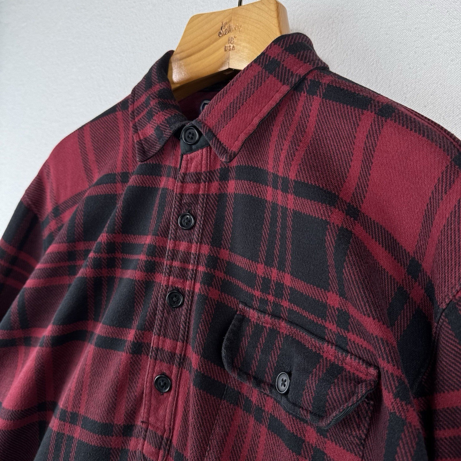 90’s Vtg Polo Sport Ralph Lauren Men’s L Buffalo Plaid Flannel Shirt *Read