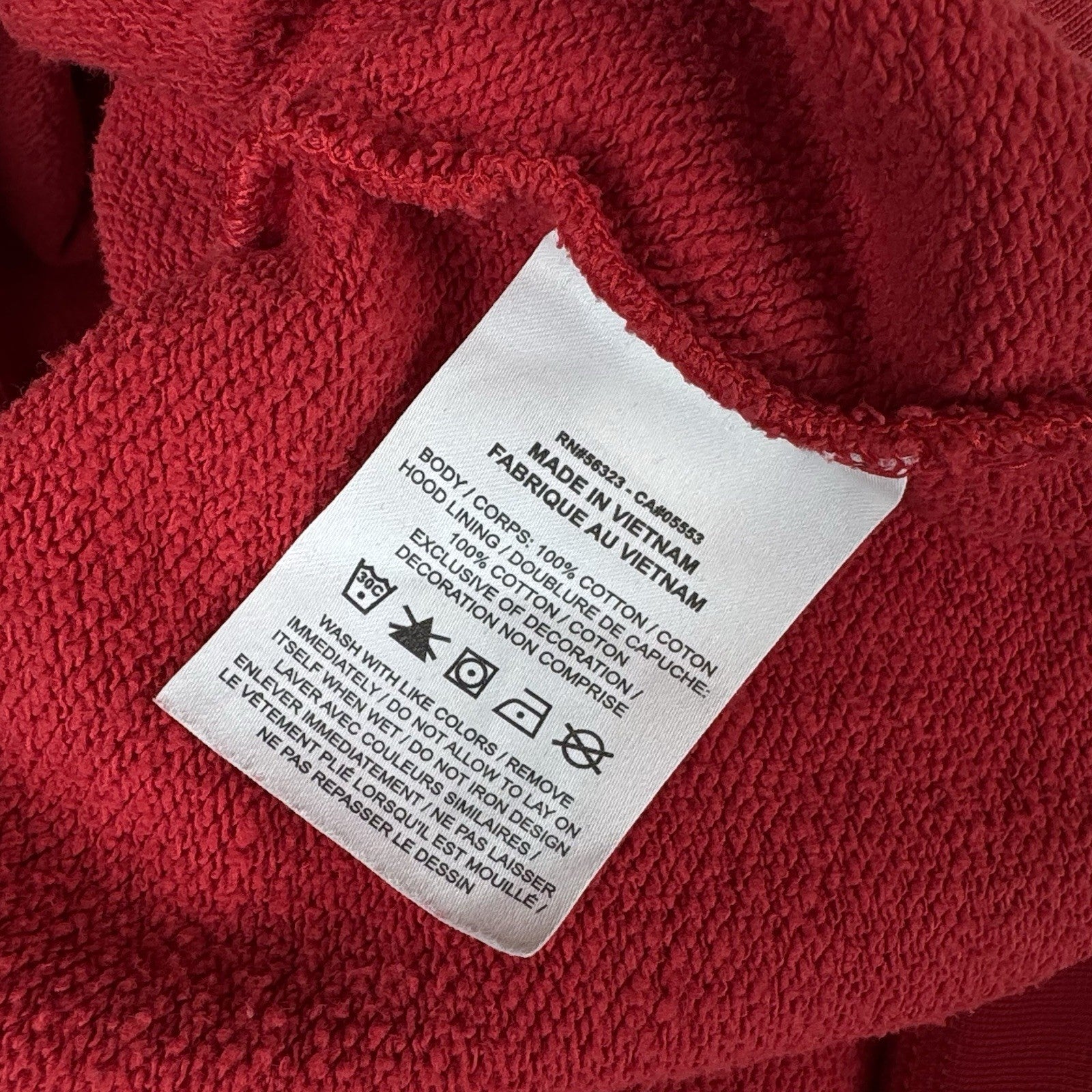 Nike Air Jordan Flight Logo Fleece Pullover Hoodie Men Sz L Red DQ7338-612