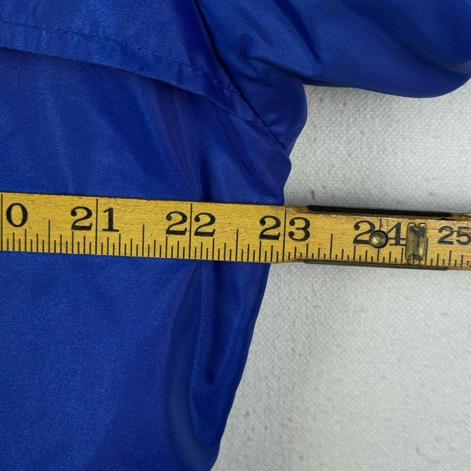 Vintage 80’s Sunoco Promo Bomber Jacket Quilted Lining Blue Men’s XL Made In USA