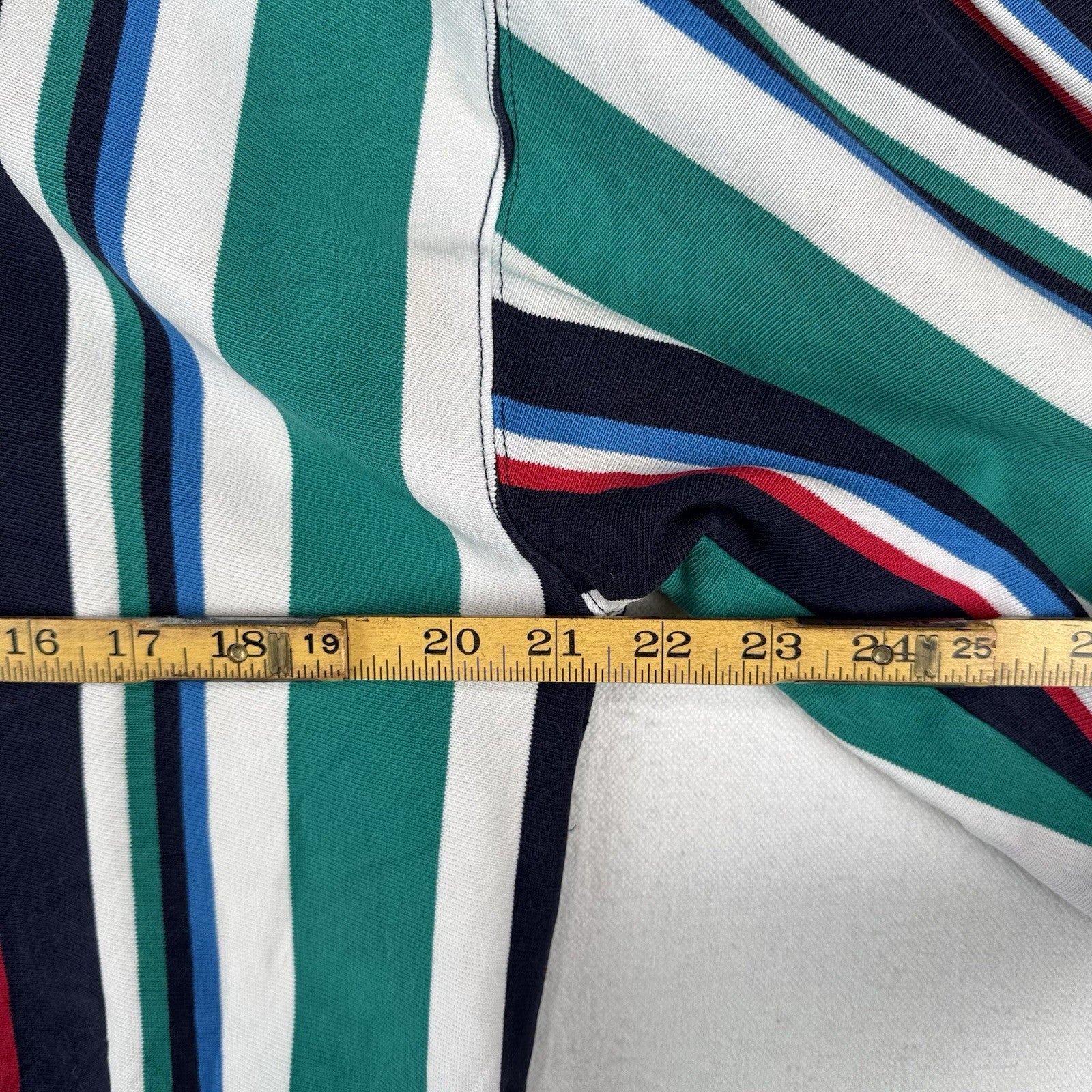 80’s Vtg Jason & Wooley Men’s L Multi Color Striped Rugby Long Sleeve