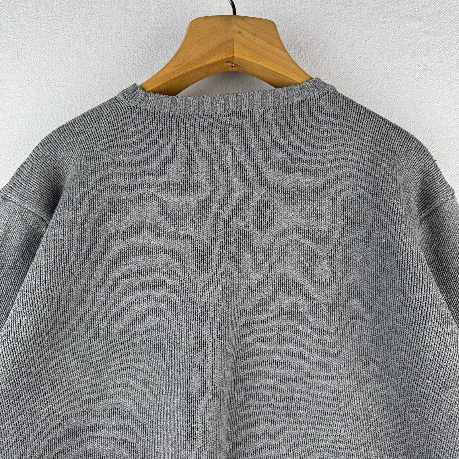 90’s Vintage Polo Ralph Lauren Knit Sweater Men’s 2XL Gray Cotton Crew Neck