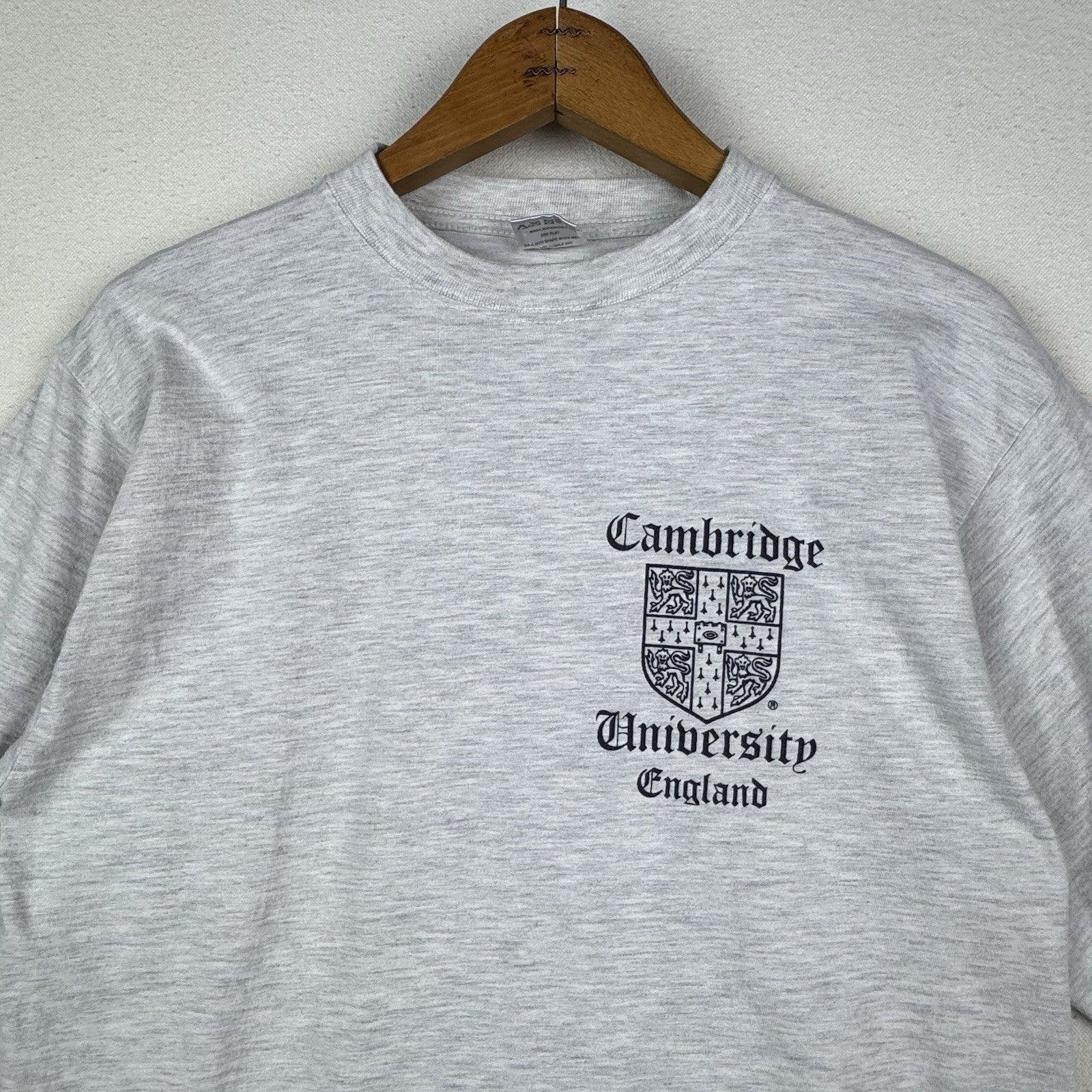 Cambridge University 90's Long Sleeve T-shirt 100% cotton Small Vintage Preppy