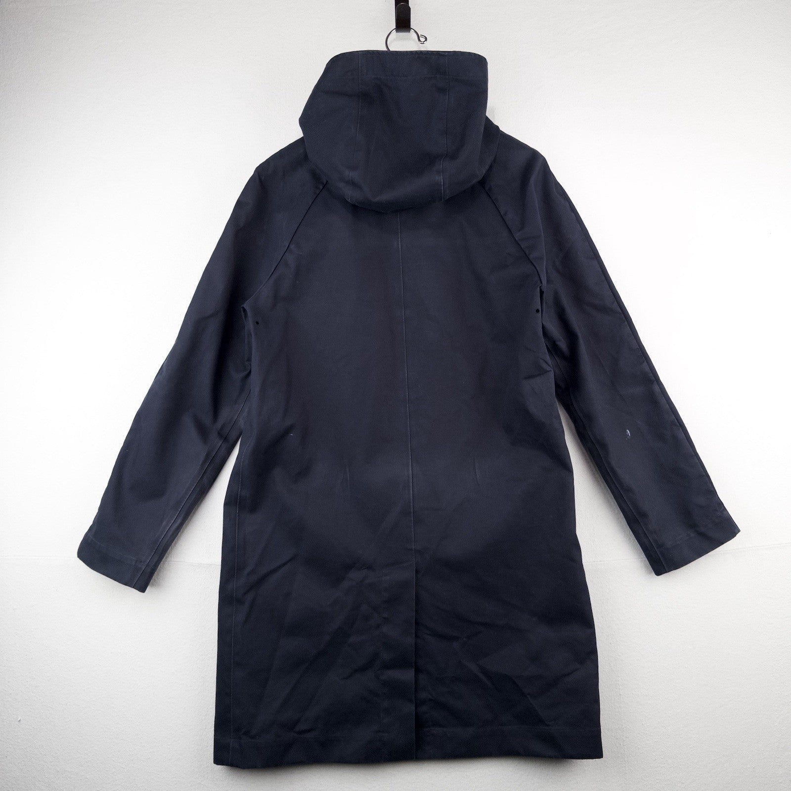 APC Navy Blue Hooded Trench Rain Coat Mac Parka Jacket Men’s Small S