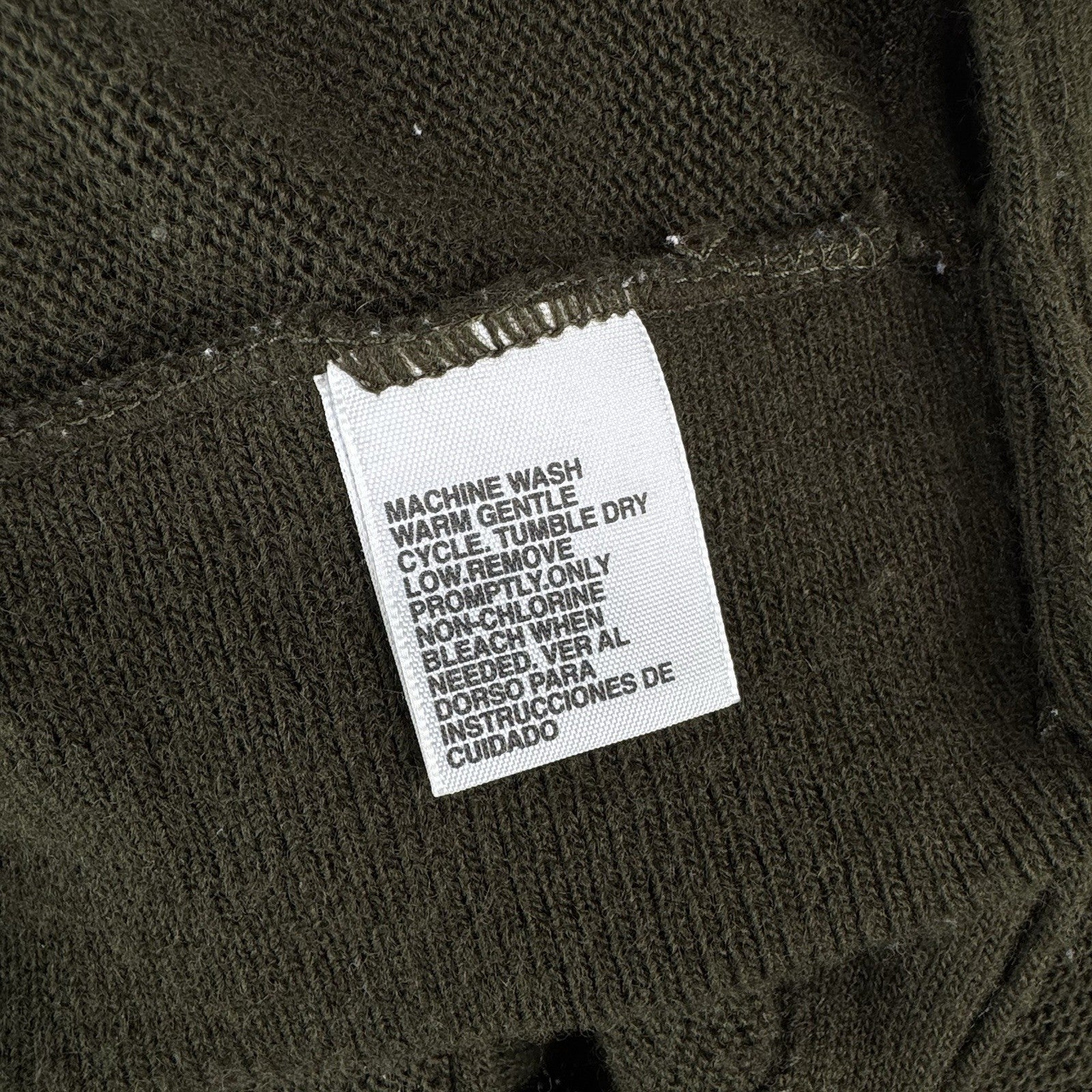 80’s Vintage Izod Cardigan Sweater Men's Large Olive Army Khaki Green Made USA