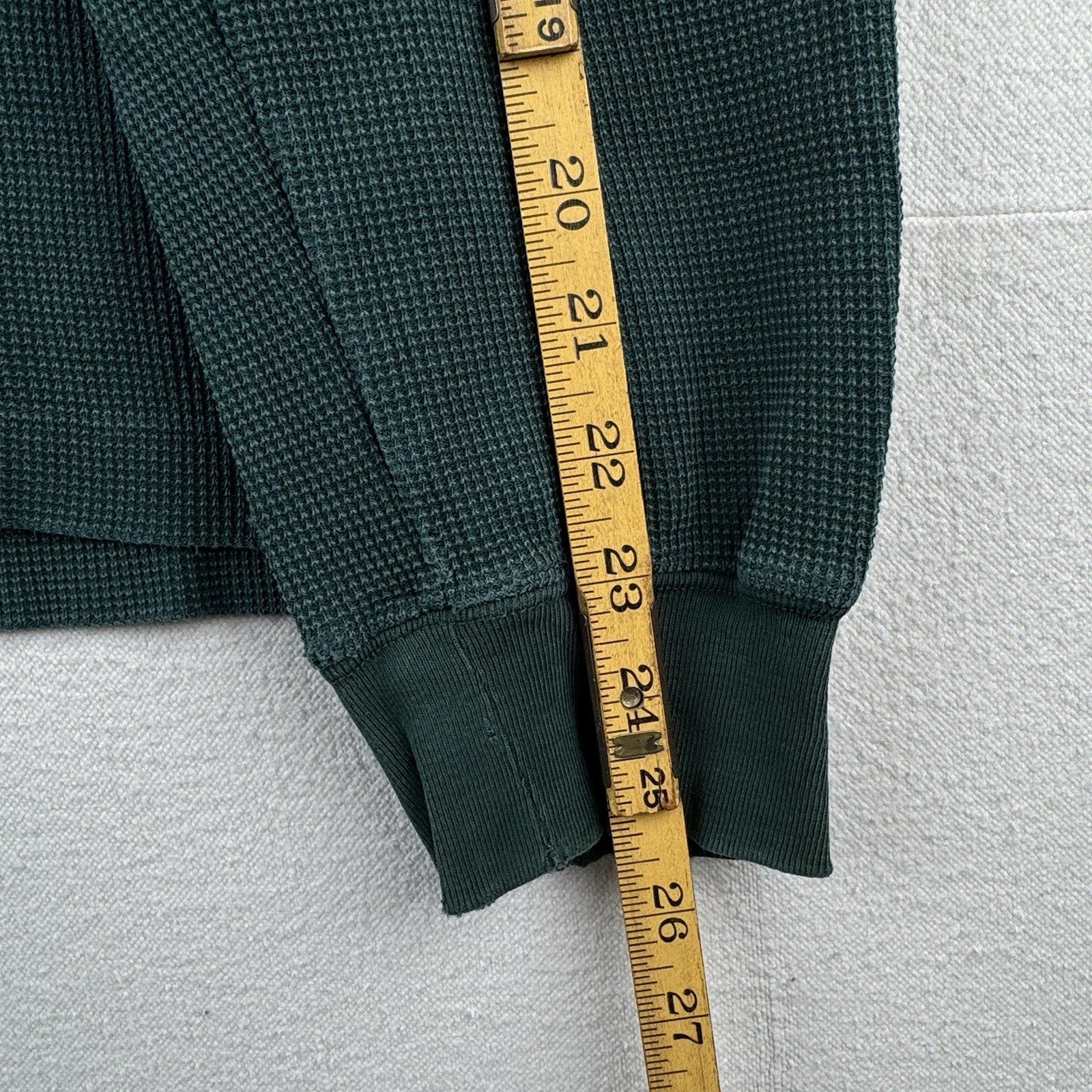 Vtg Polo Sport Ralph Lauren Men’s XL Green Waffle Knit Shirt LS *Distressed