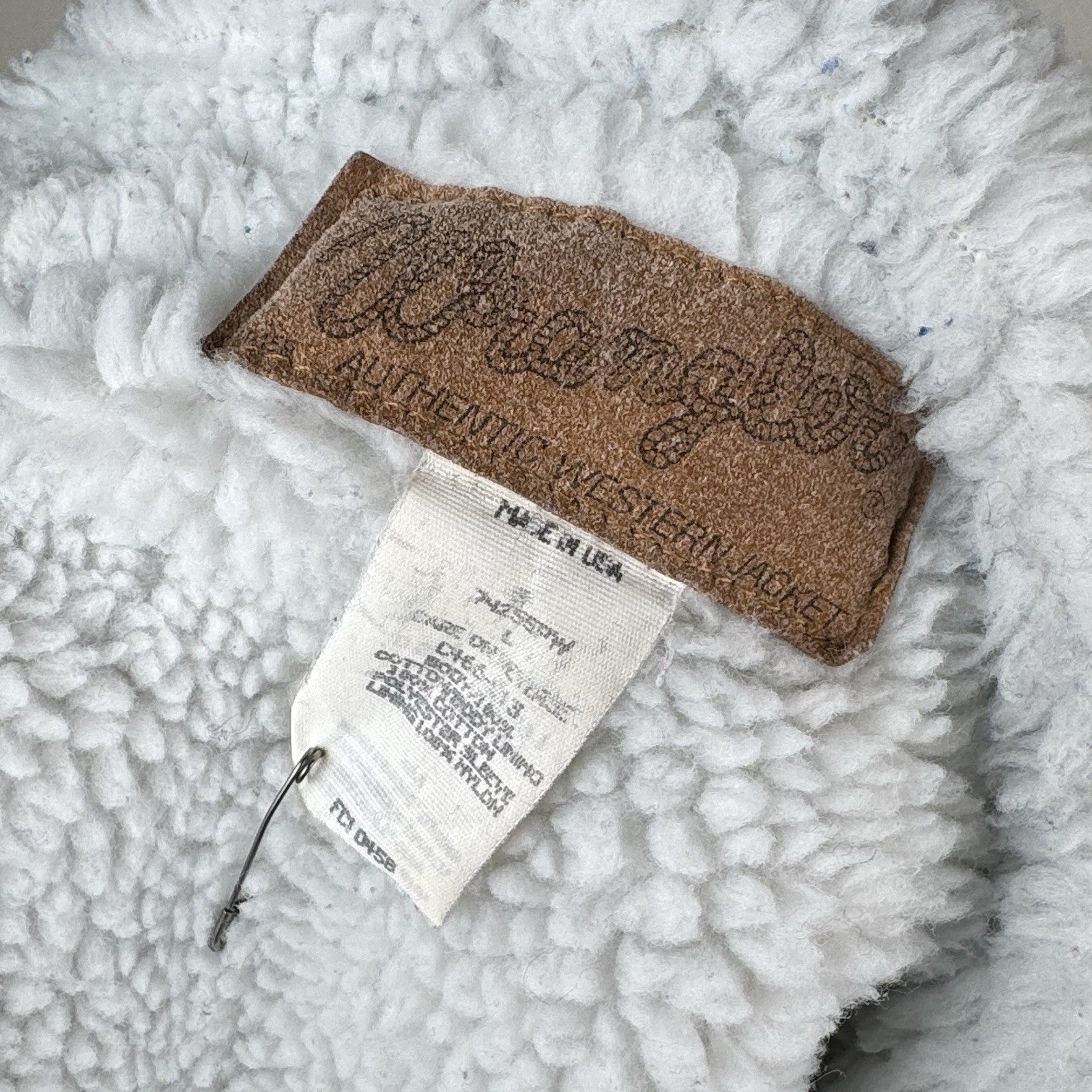 Vintage Wrangler Sherpa Denim Jean Trucker Jacket Men’s Large L Blue Made In USA