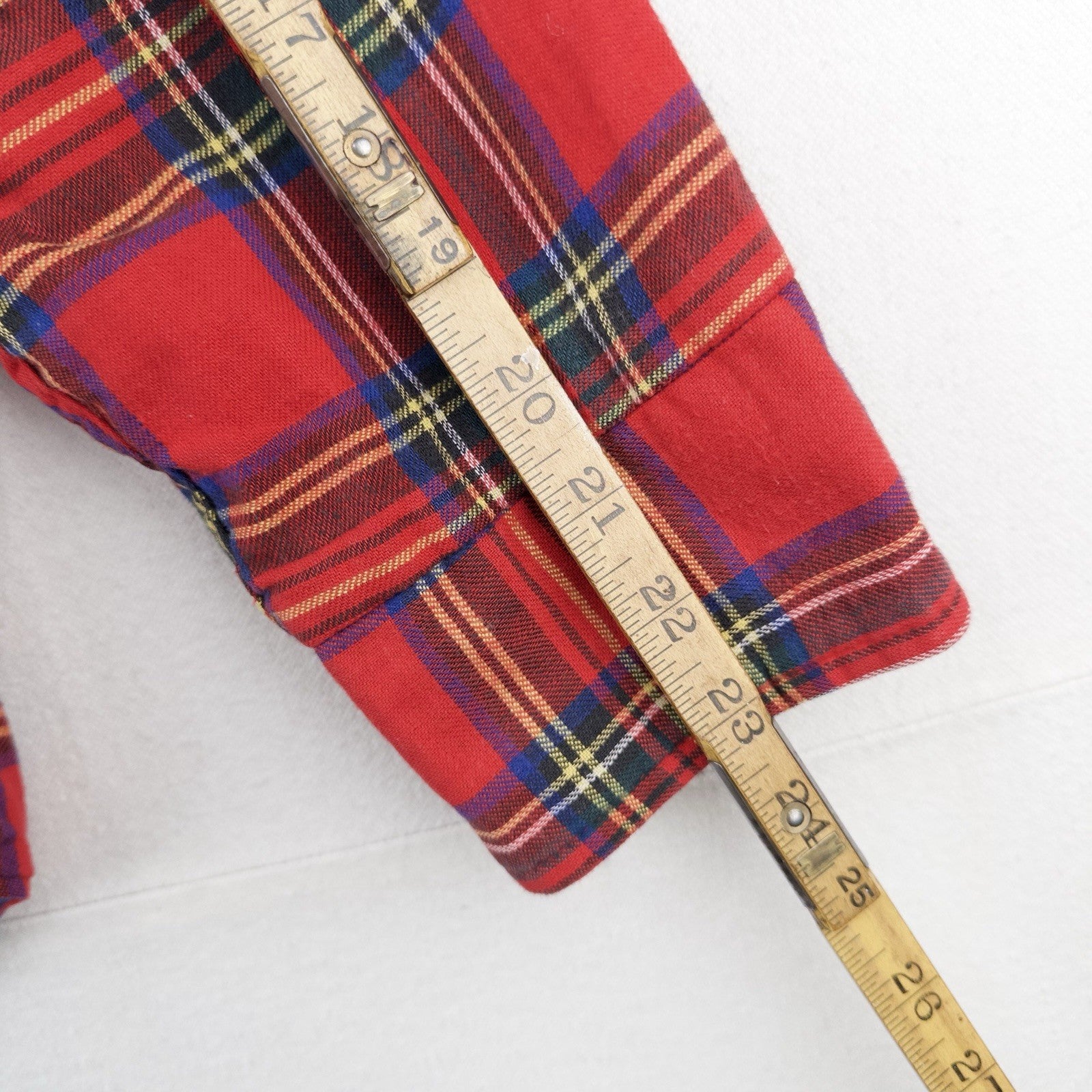80’s Vtg LL Bean Flannel Lined Jacket Men’s M Red Tartan Plaid Shacket
