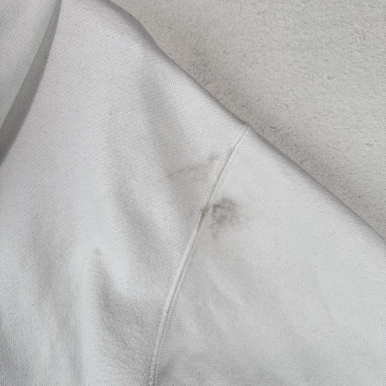 Champion White Century Collection C100 Chenille Logo Hoodie Men’s Small *Read